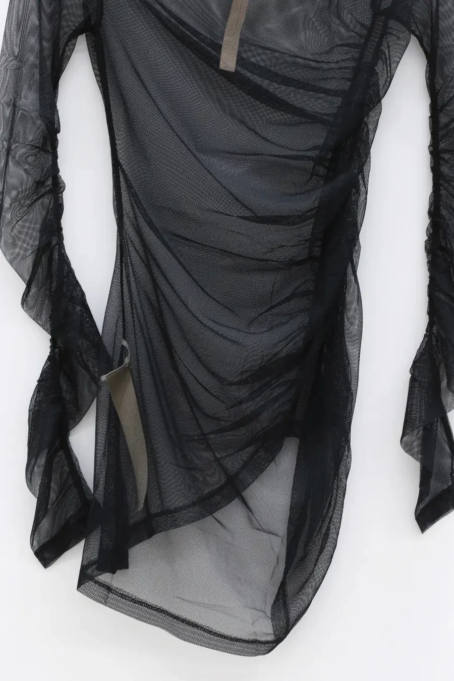 OUDE WAAG Shirring see-through top OW-21AW-TP02BL900 Black OW-21AW-TP02 - Image 11