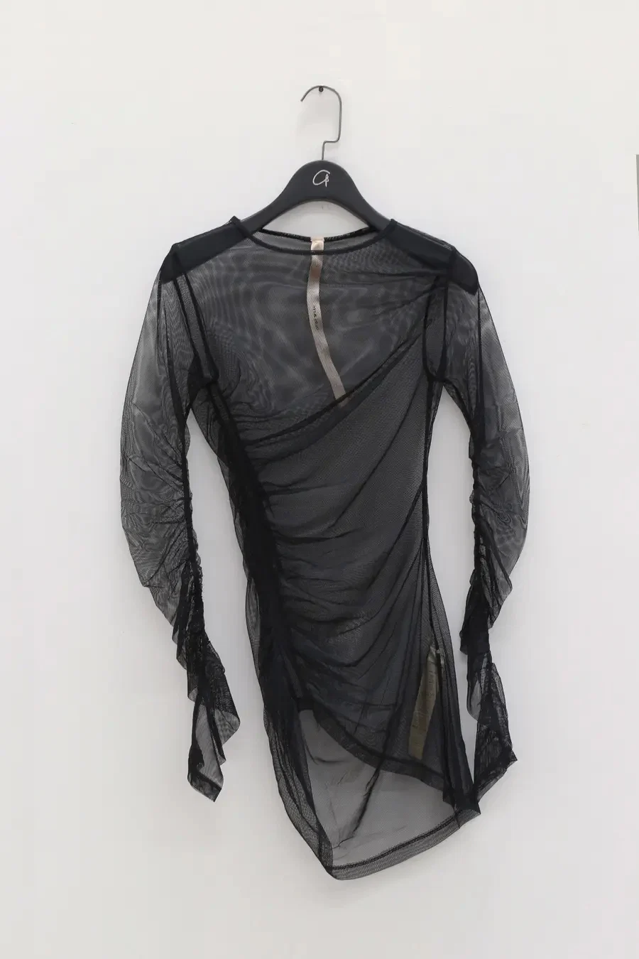 OUDE WAAG Shirring see-through top OW-21AW-TP02BL900 Black OW-21AW-TP02 - Image 6