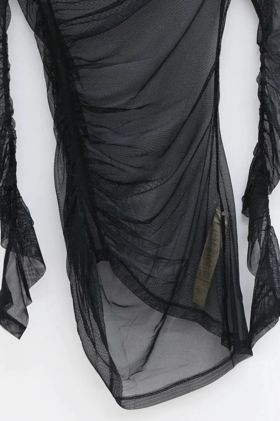 OUDE WAAG Shirring see-through top OW-21AW-TP02BL900 Black OW-21AW-TP02 - Image 7