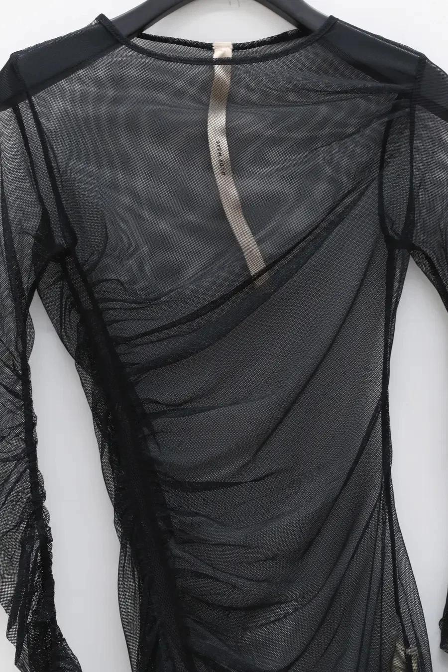OUDE WAAG Shirring see-through top OW-21AW-TP02BL900 Black OW-21AW-TP02 - Image 8