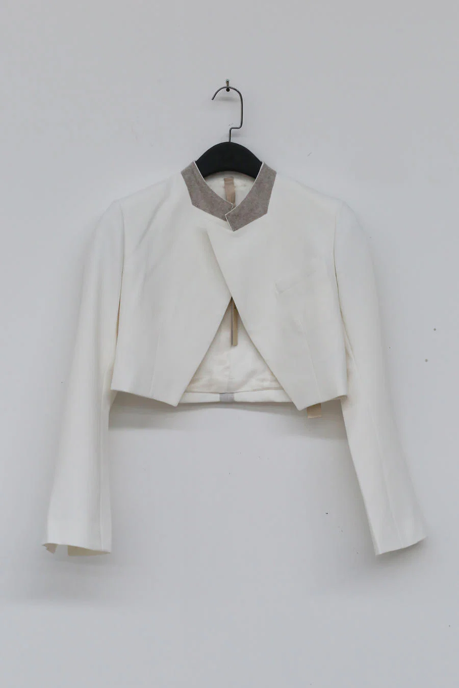 OUDE WAAG Tailored Twill Wool Short Suit OW-21AW-JK06 White - Image 7