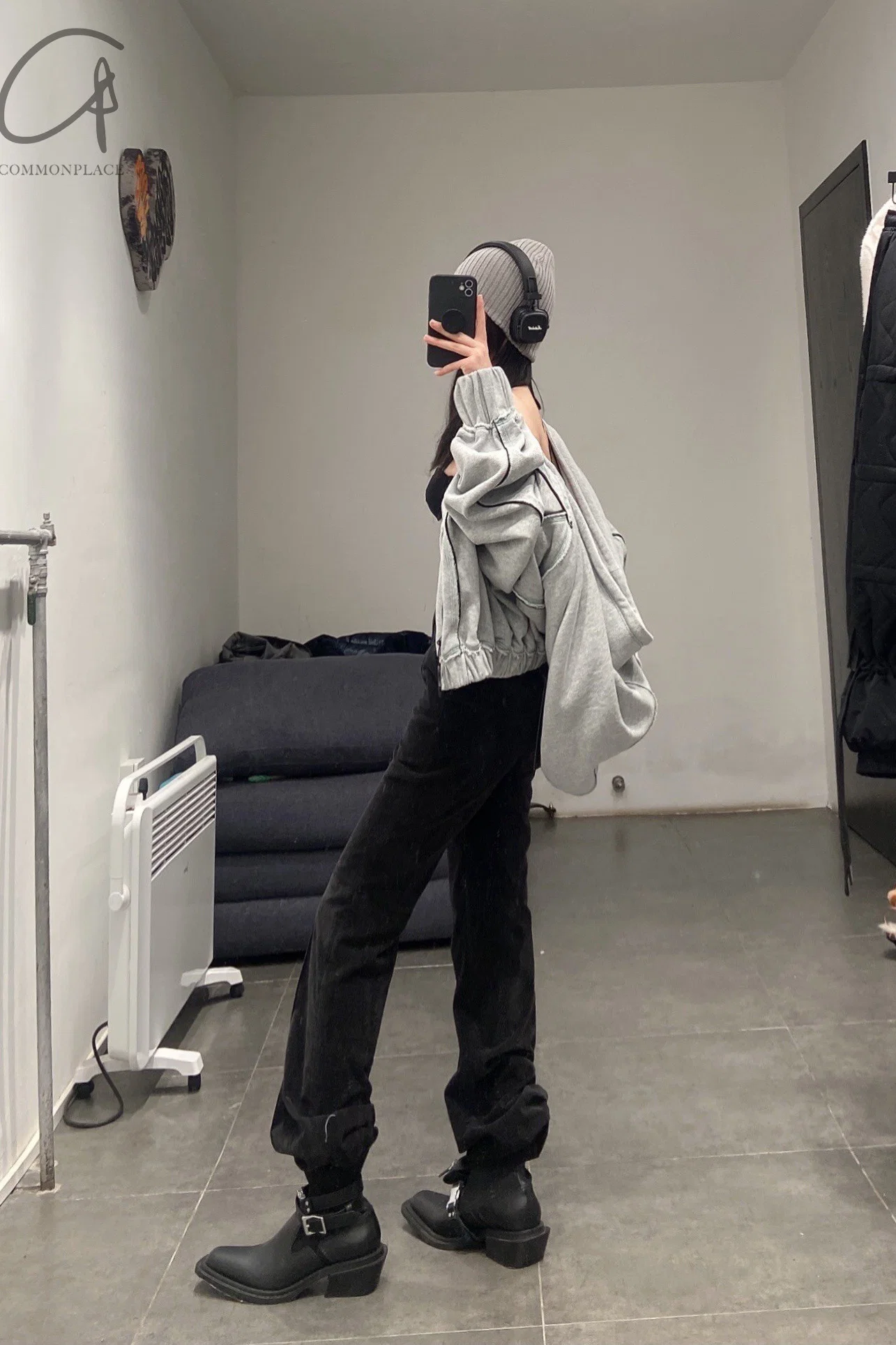 OUDE WAAG Velvet Loose Flare Pants OW-21AW-PT03 Black - Image 20