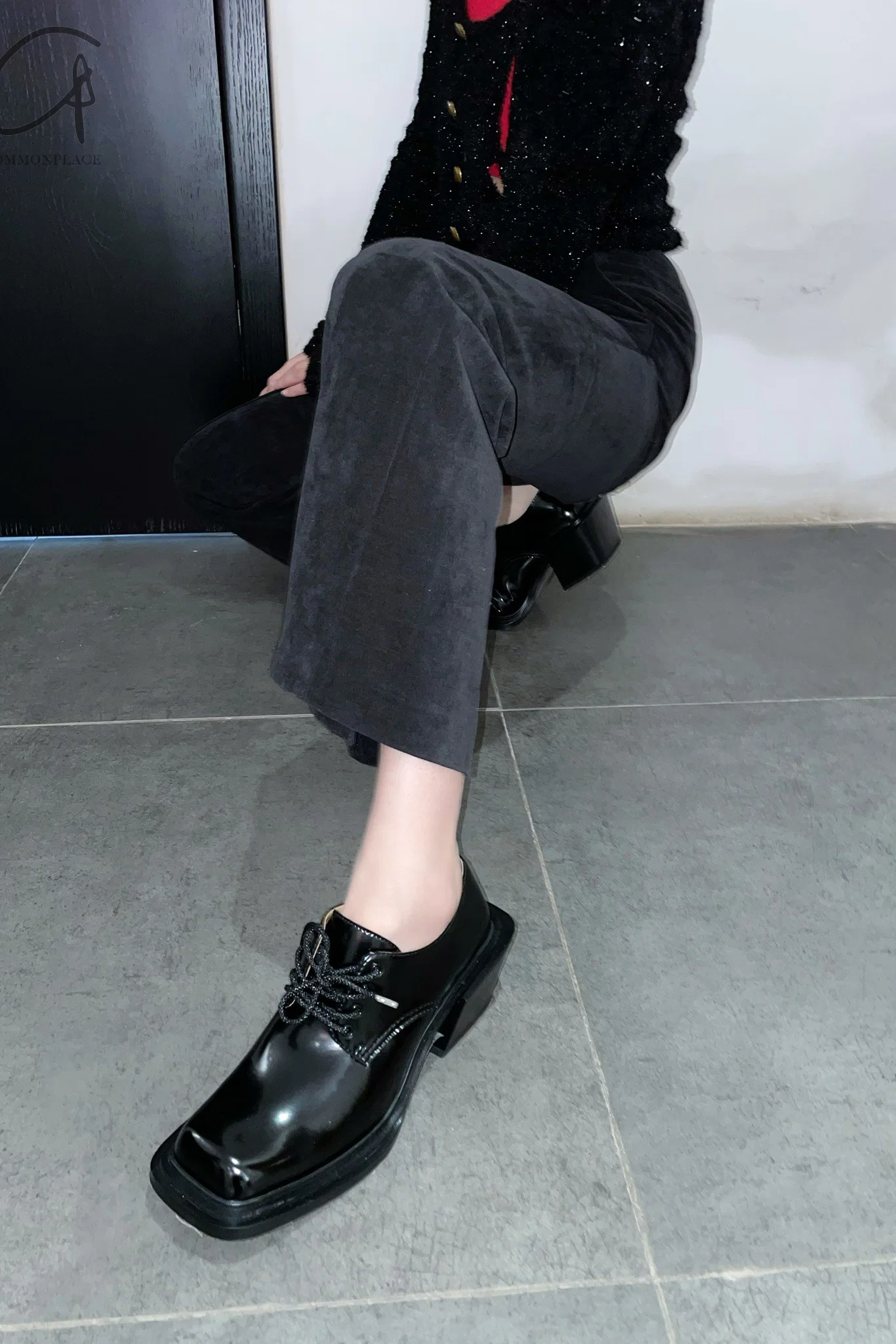 OUDE WAAG Velvet Loose Flare Pants OW-21AW-PT03 Black - Image 28