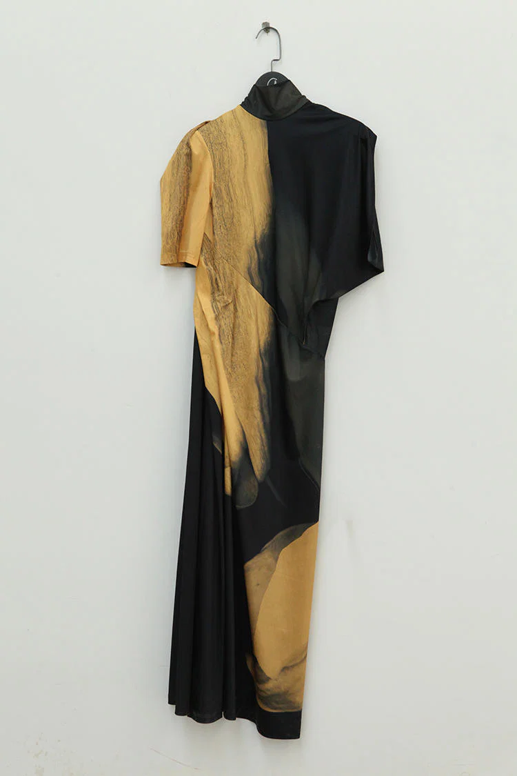 Oude waag vertical cut printed dress ow-21ss-ds06or33 - Image 6