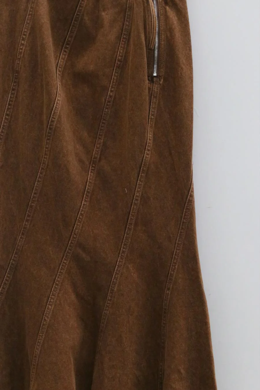 OUDE WAAG Washing Denim Fish Tail Skirt OW-23SS-SK04 reddish brown - Image 21
