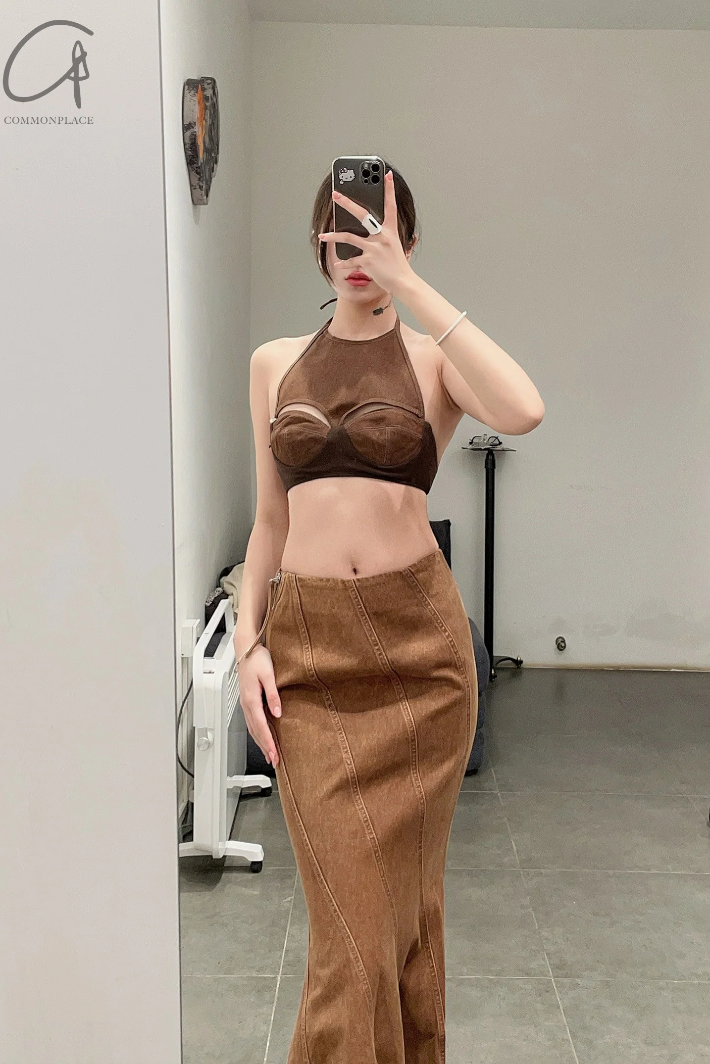 OUDE WAAG Washing Denim Fish Tail Skirt OW-23SS-SK04 reddish brown - Image 29