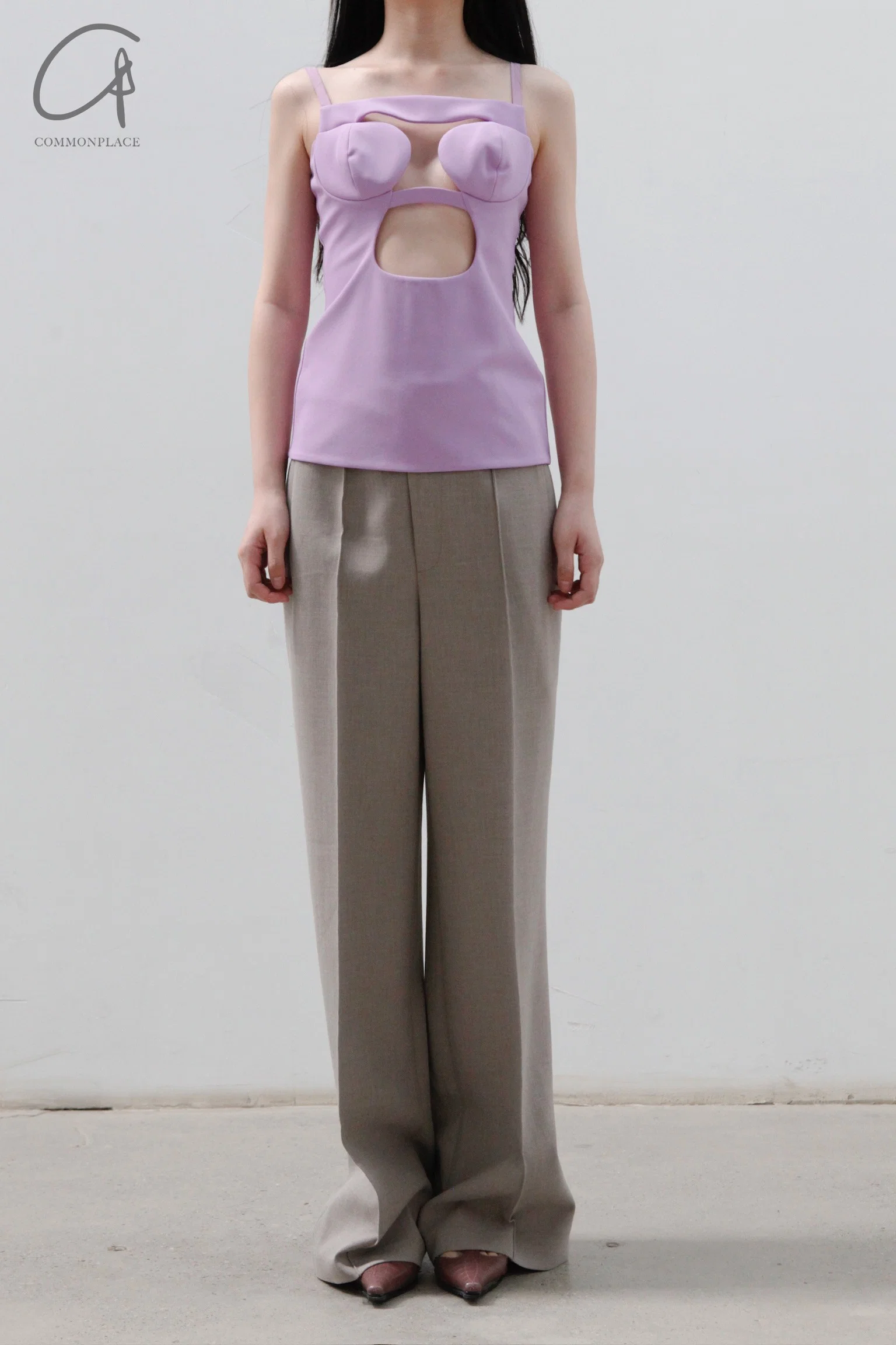 OUDE WAAG wool double-faced wide-leg pants OW-21AW-PT01 light gray - Image 13