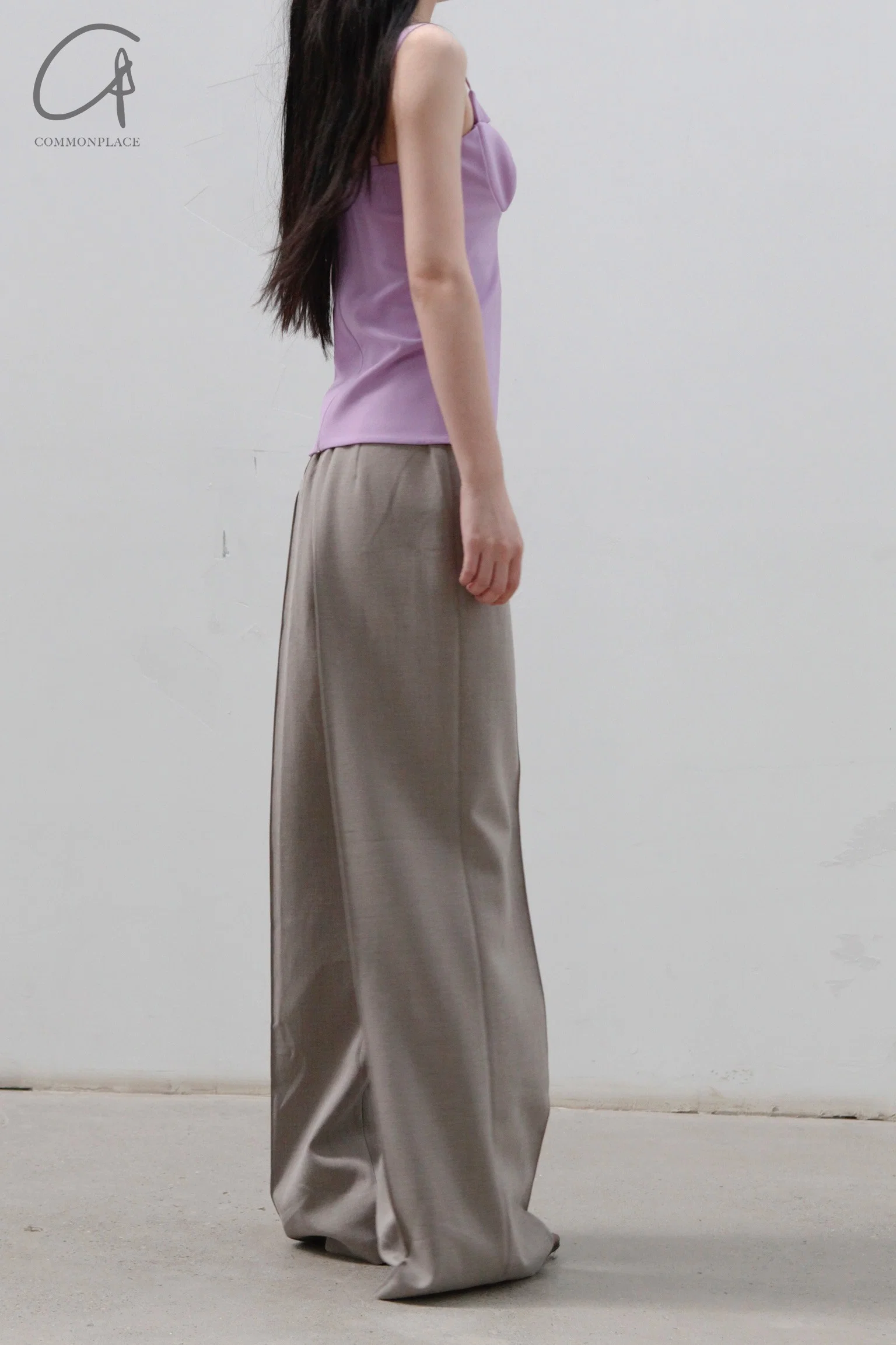 OUDE WAAG wool double-faced wide-leg pants OW-21AW-PT01 light gray - Image 14
