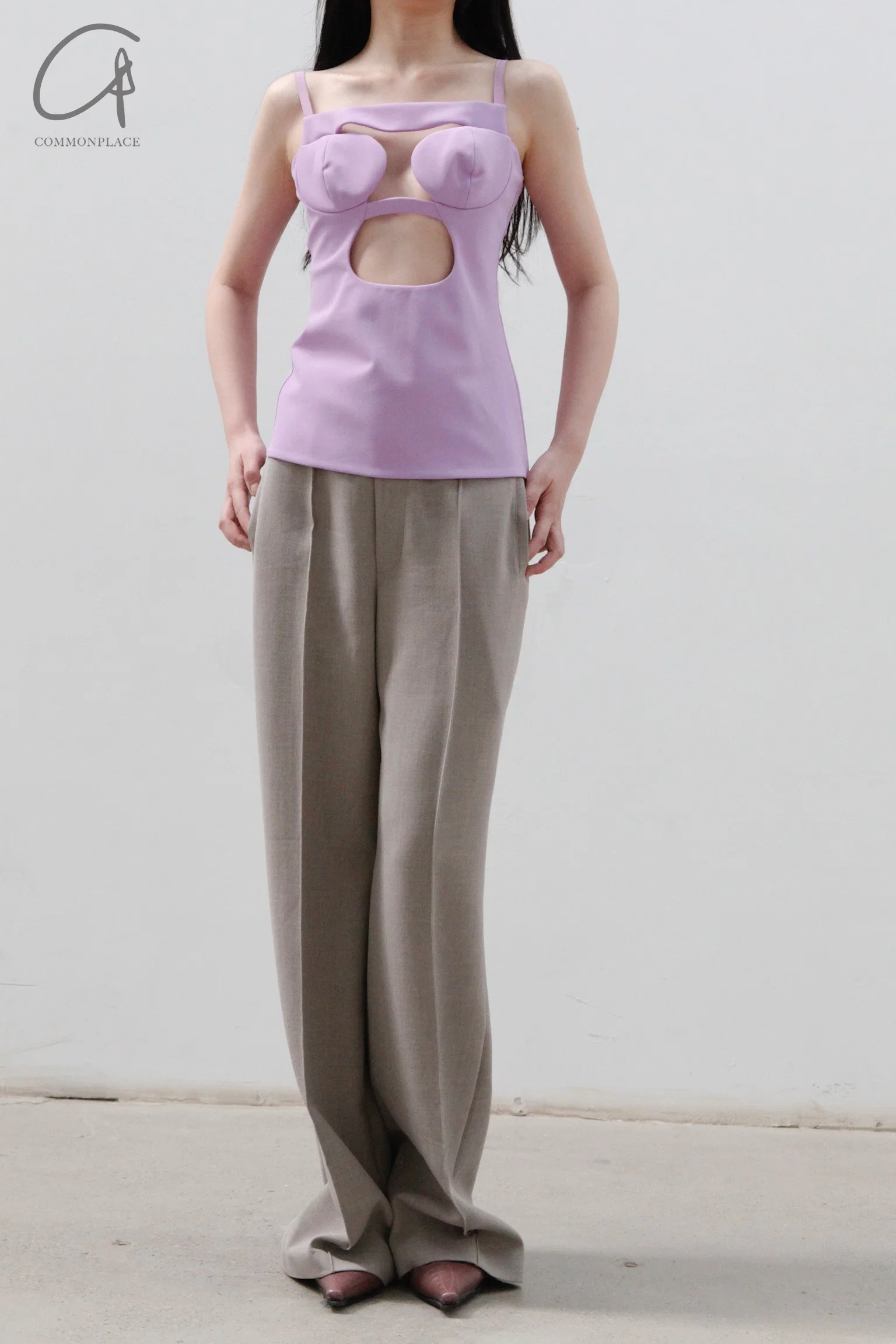 OUDE WAAG wool double-faced wide-leg pants OW-21AW-PT01 light gray - Image 15