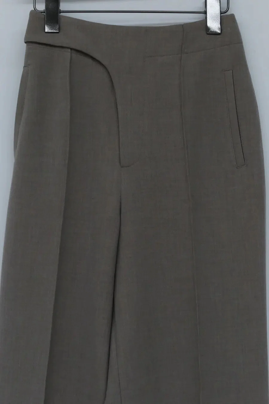 OUDE WAAG wool double-faced wide-leg pants OW-21AW-PT01 light gray - Image 8