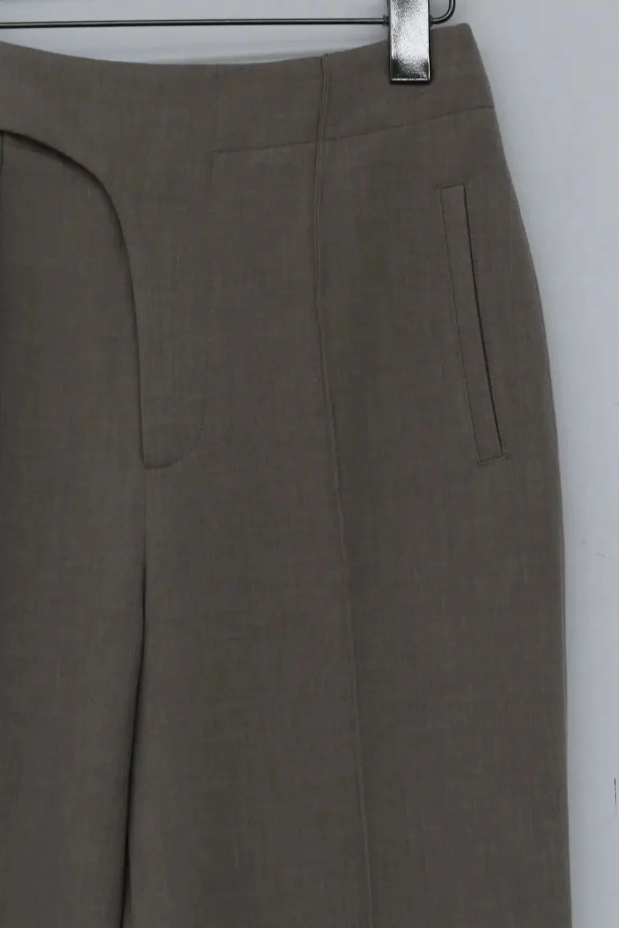 OUDE WAAG wool double-faced wide-leg pants OW-21AW-PT01 light gray - Image 9