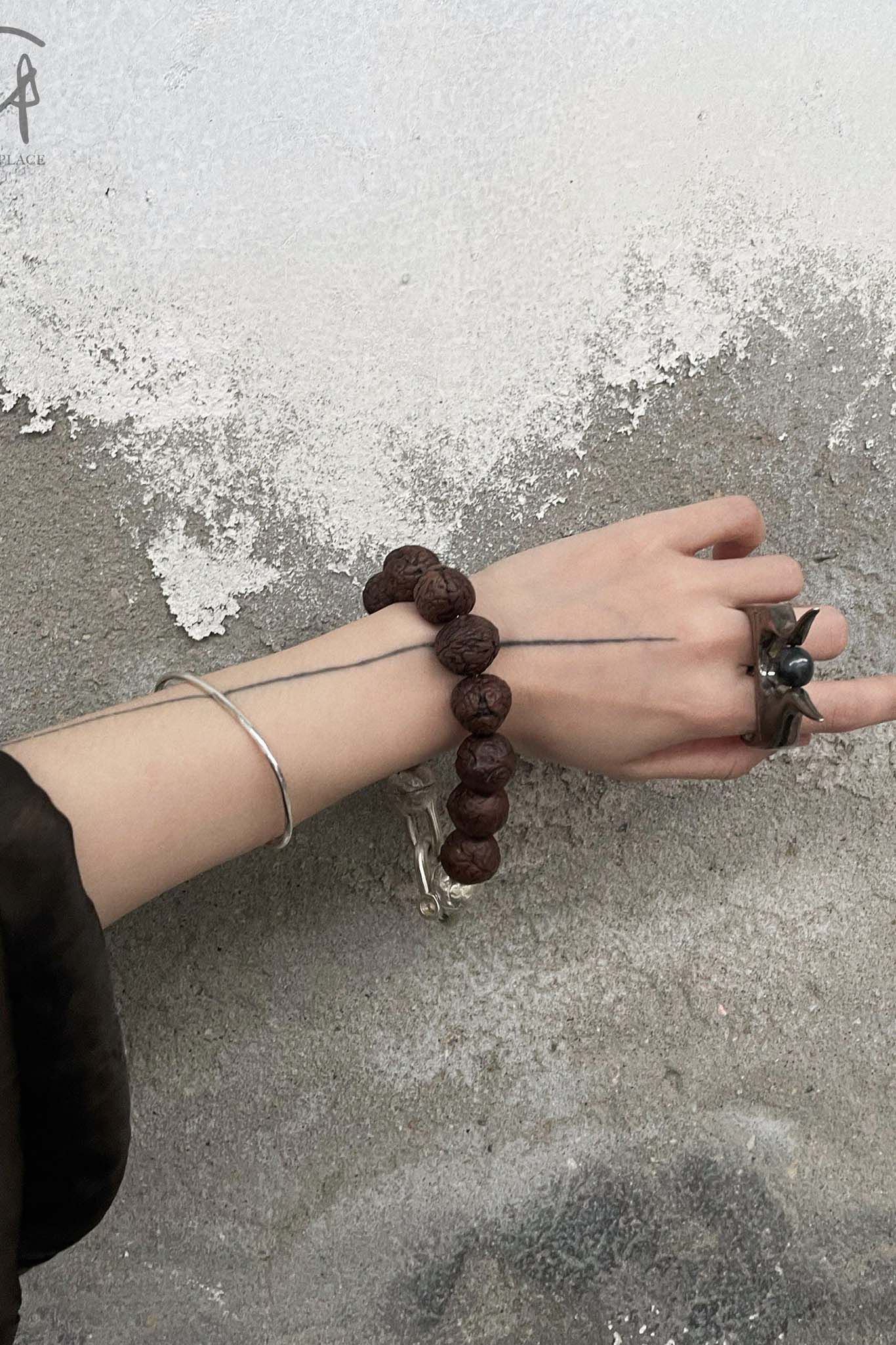 Parts of Four Bodhichitta S3 Charm Bodhichitta S3 Bracelet PS4-1418-1-BC+MA-YGCY Bodhichitta Beads+Matte Sterling Silver PPOF10 - Image 2