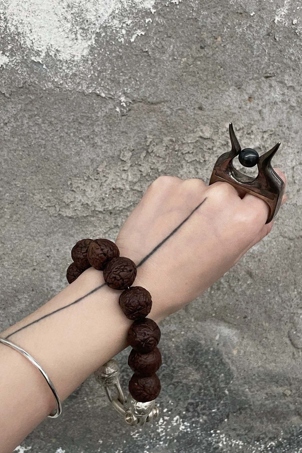Parts of Four Bodhichitta S3 Charm Bodhichitta S3 Bracelet PS4-1418-1-BC+MA-YGCY Bodhichitta Beads+Matte Sterling Silver PPOF10 - Image 3