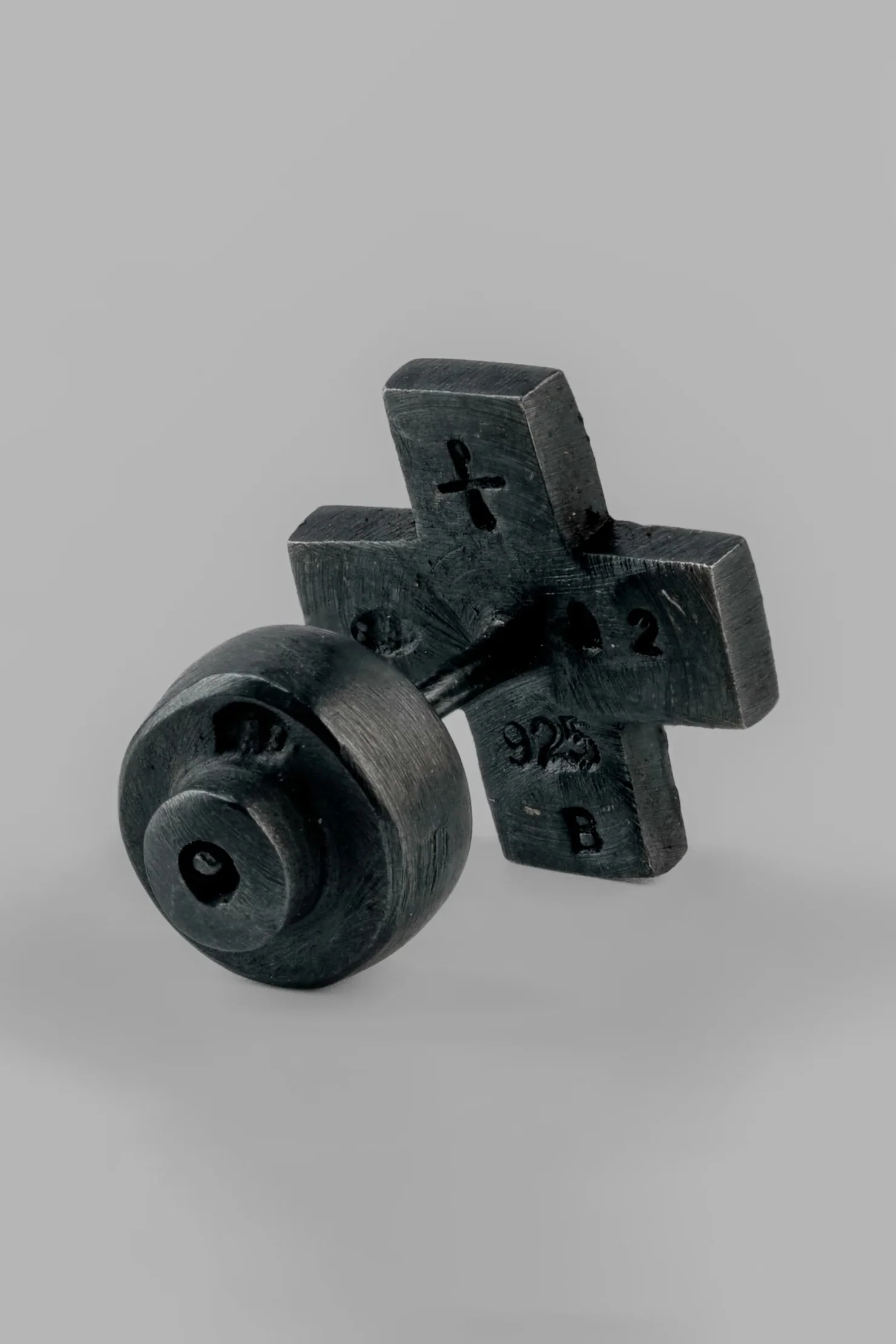 Parts of Four Plus Earring Collection II: Handmade Cross Earrings PS4-1035-2-KA+BDIA (PS4-1135-11-MA) - Image 2
