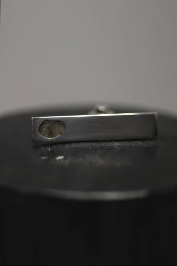 Parts of Four tablet earrings 0.2 CT, King Kong slate, 34mm 1035-7-PA+DIA PPOF5 - Image 3
