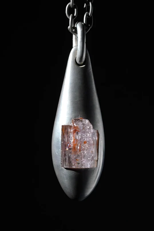 Parts of Four Zambian Topaz Amulet Necklace C-201-DA+TOZ PPOF8 - Image 3