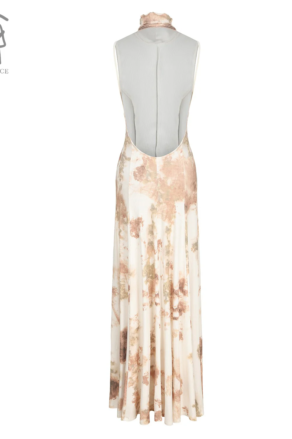 Peng Tai 24 Autumn and Winter Printed Backless Floral Long Dress PT-PTW24C05-1 - Image 5