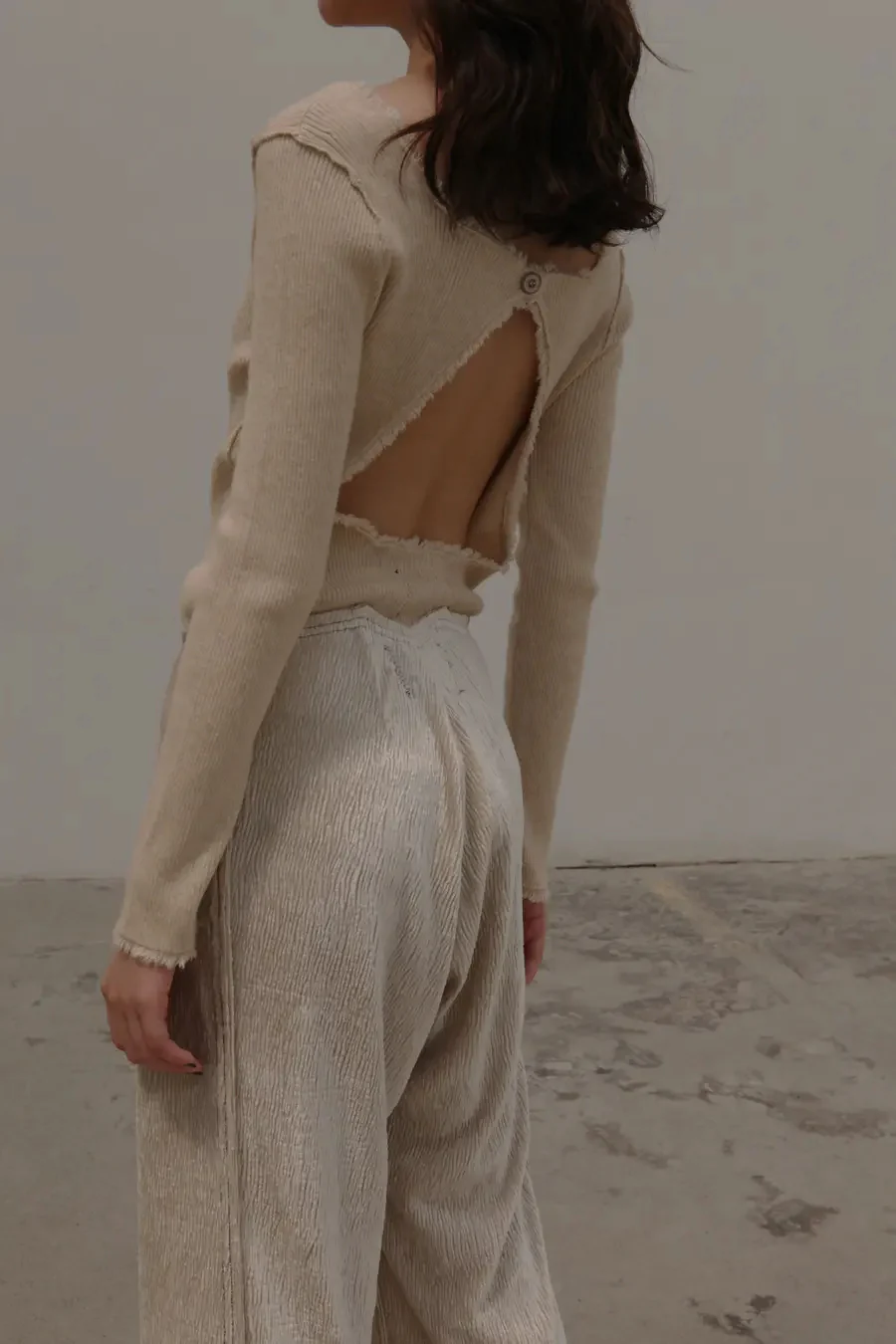 Peng Tai Angora rabbit fur top AW19098 - Image 2