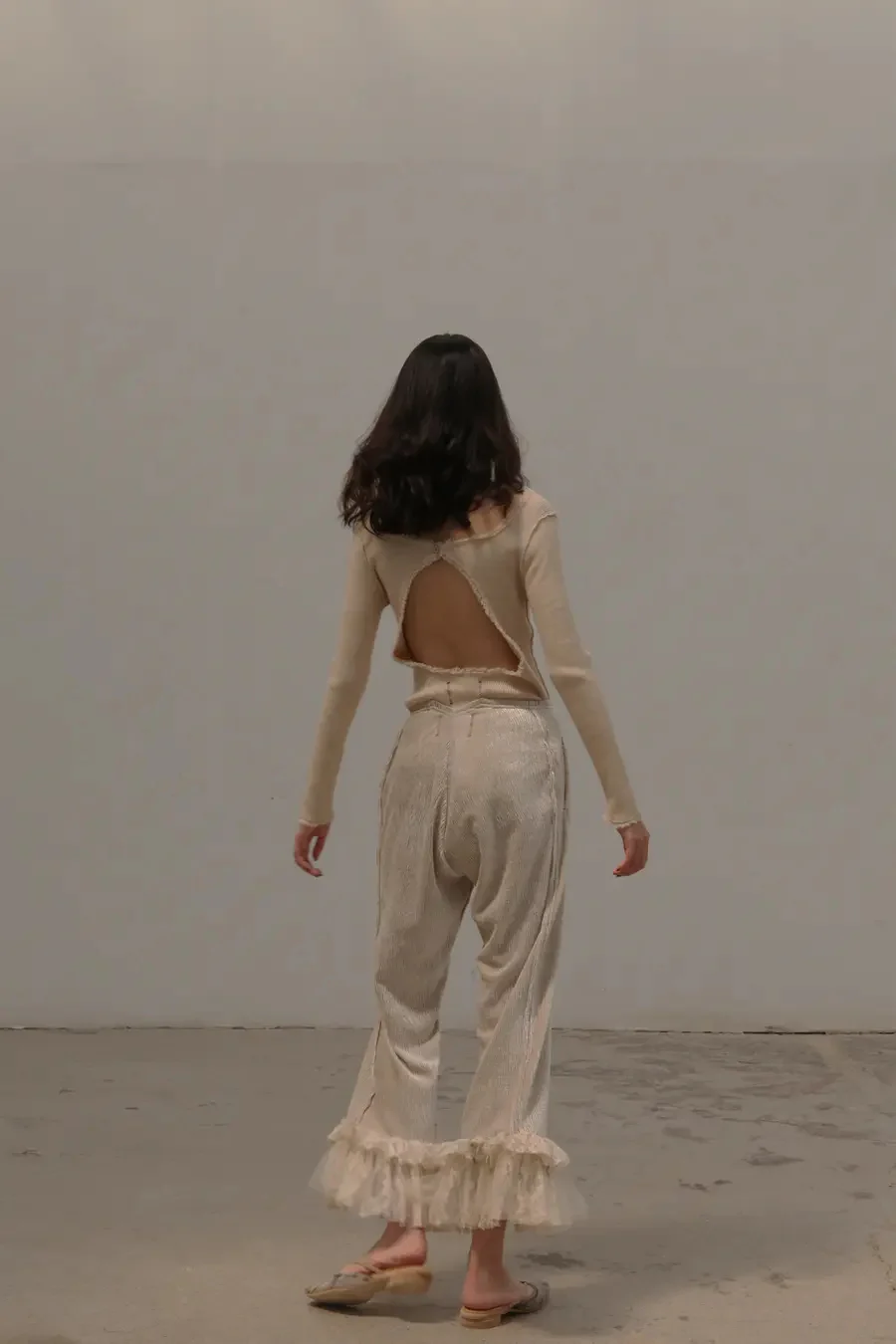 Peng Tai Angora rabbit fur top AW19098 - Image 3