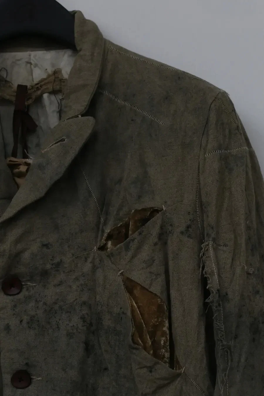 pengtai body structure Chinese medicine dyed five-pocket single-breasted linen jacket MW21022 - Image 3