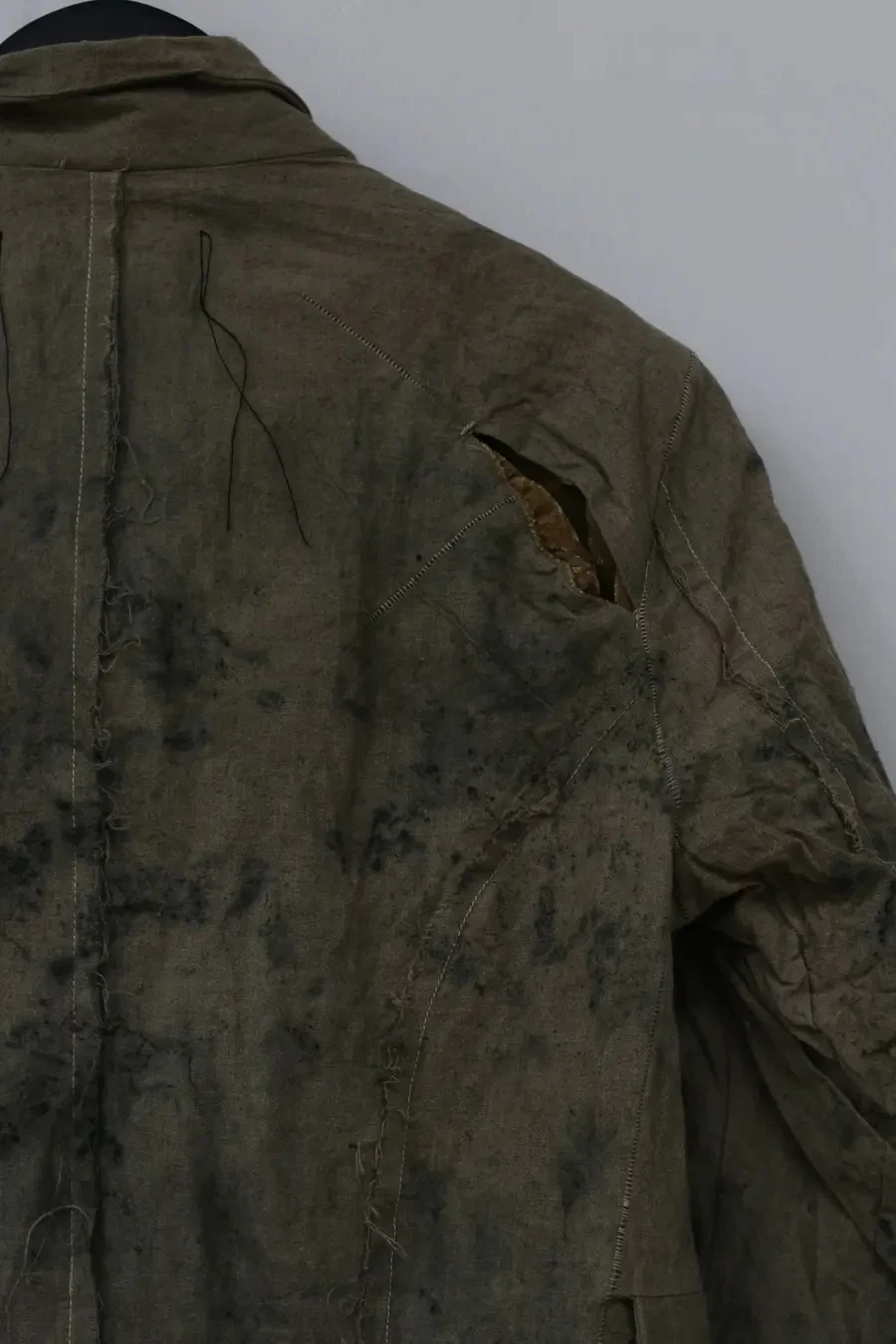 pengtai body structure Chinese medicine dyed five-pocket single-breasted linen jacket MW21022 - Image 7