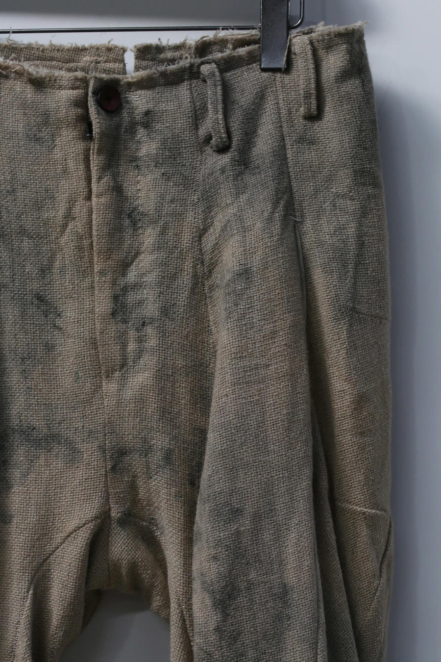 pengtai body structure Mugwort dyed straight linen pants MW21032 MW21032 - Image 3