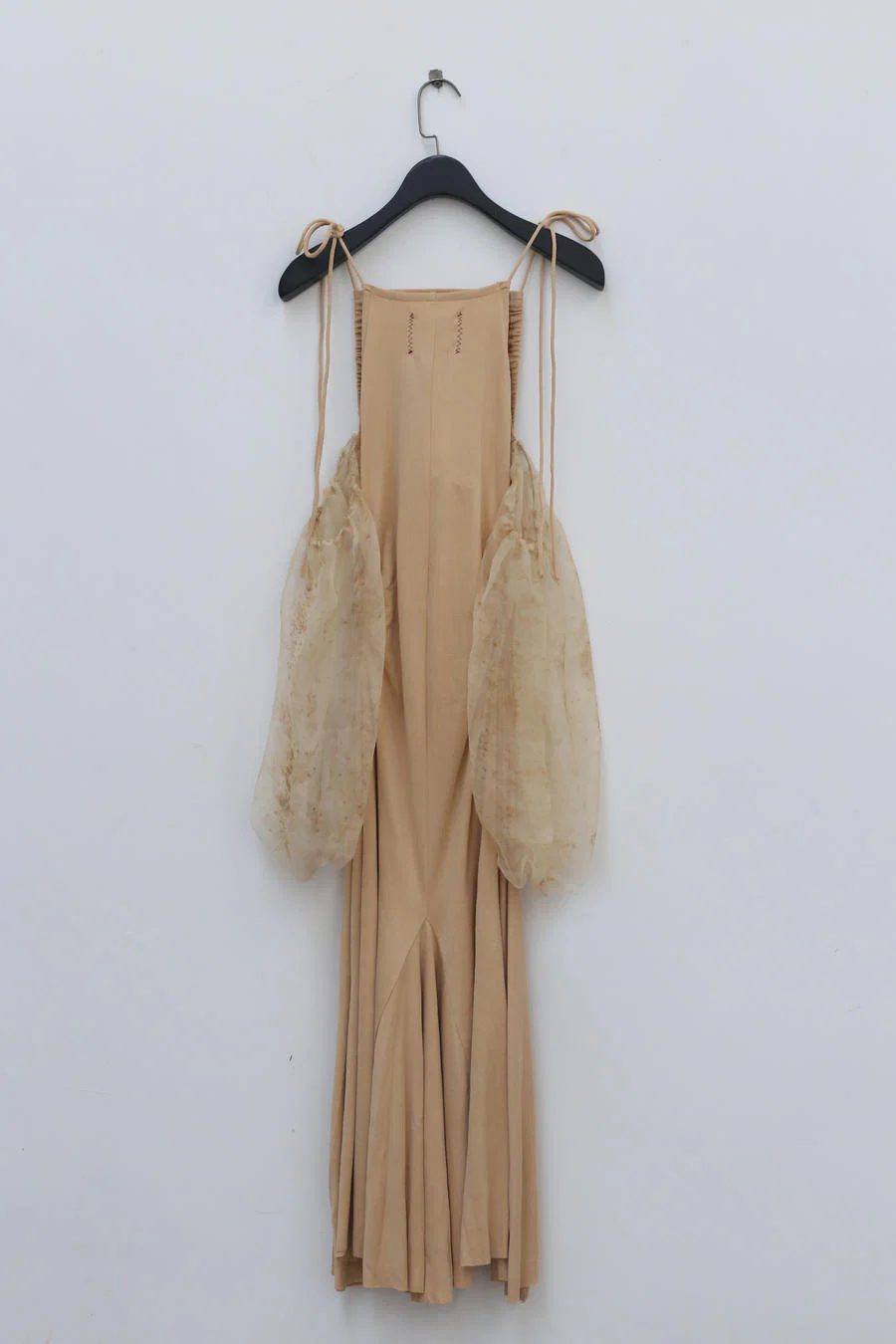 pengtai coarse linen skirt cotton silk organza brown dress S21089 (S21090) - Image 11