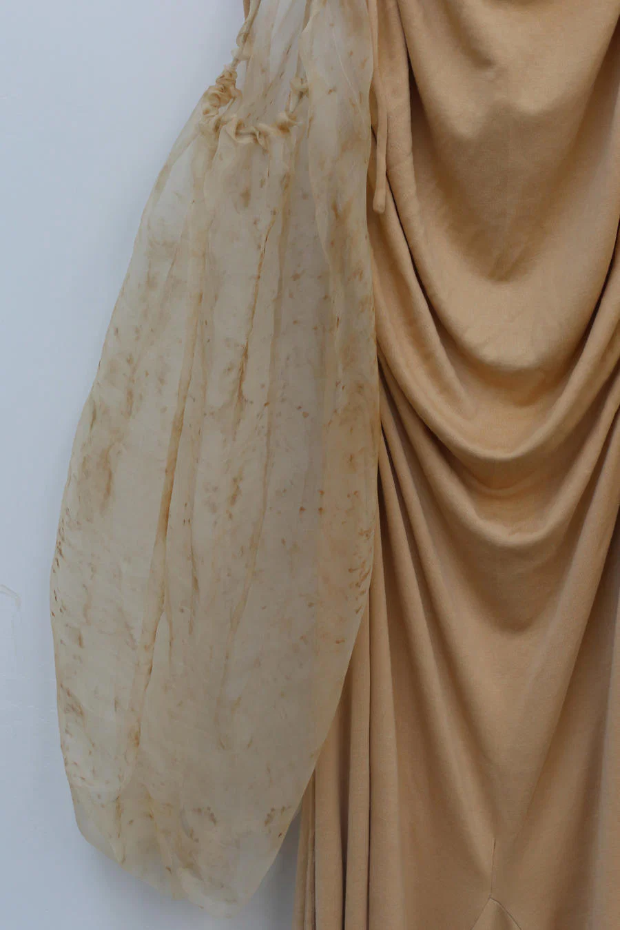 pengtai coarse linen skirt cotton silk organza brown dress S21089 (S21090) - Image 12