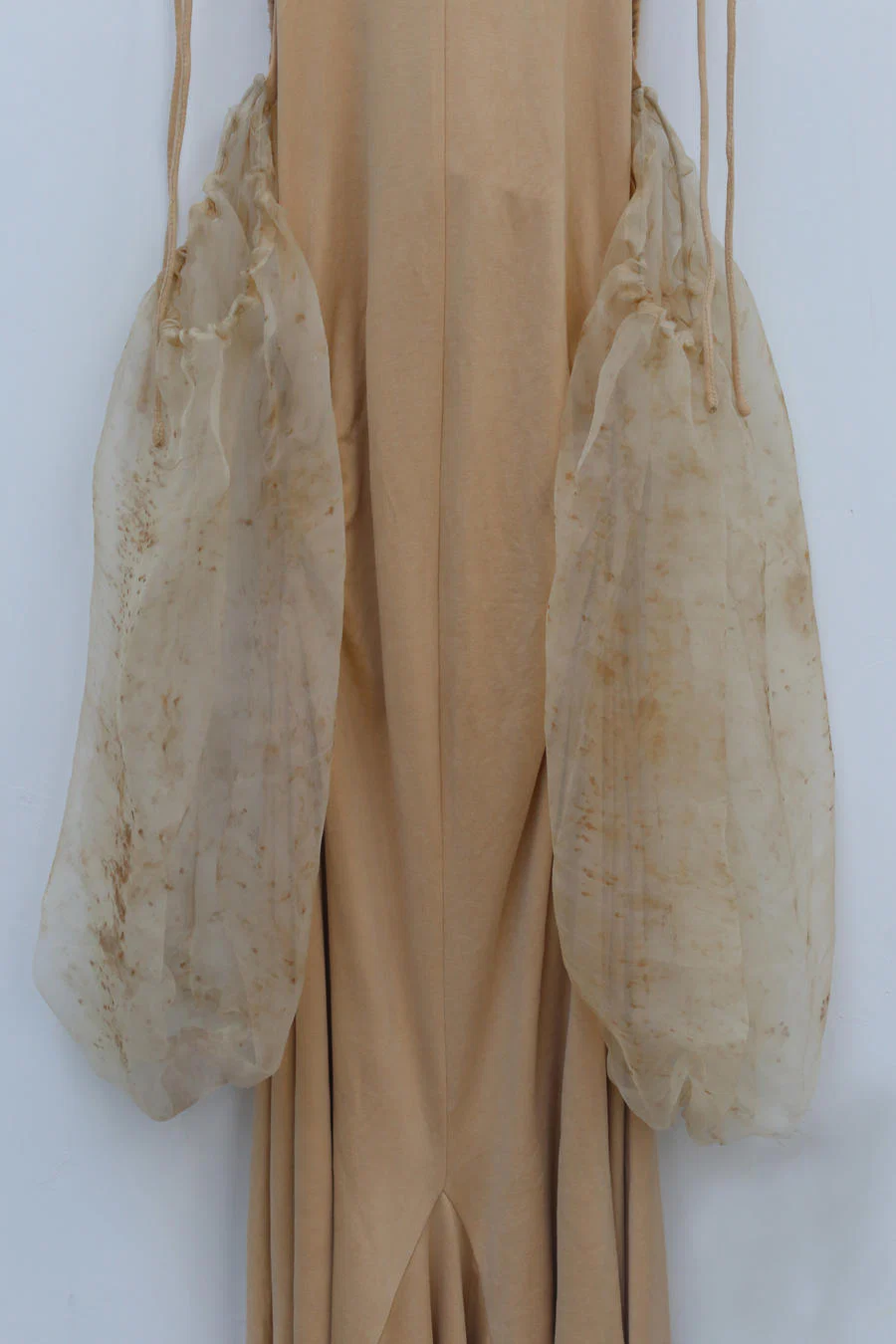 pengtai coarse linen skirt cotton silk organza brown dress S21089 (S21090) - Image 15