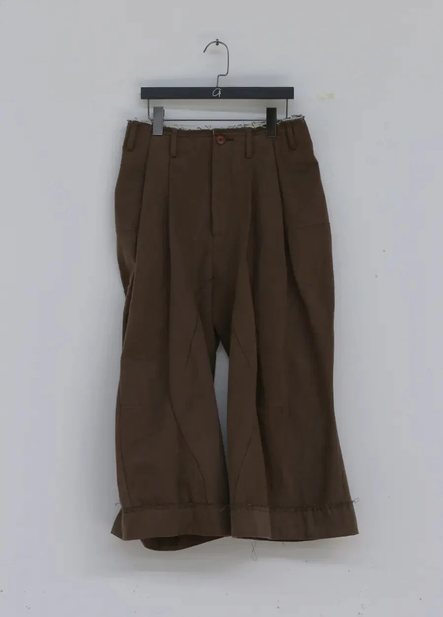pengtai cotton and wool blended double pleated wide cotton twill pants M022 - Image 10