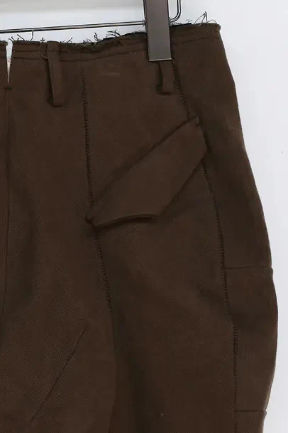 pengtai cotton and wool blended double pleated wide cotton twill pants M022 - Image 12