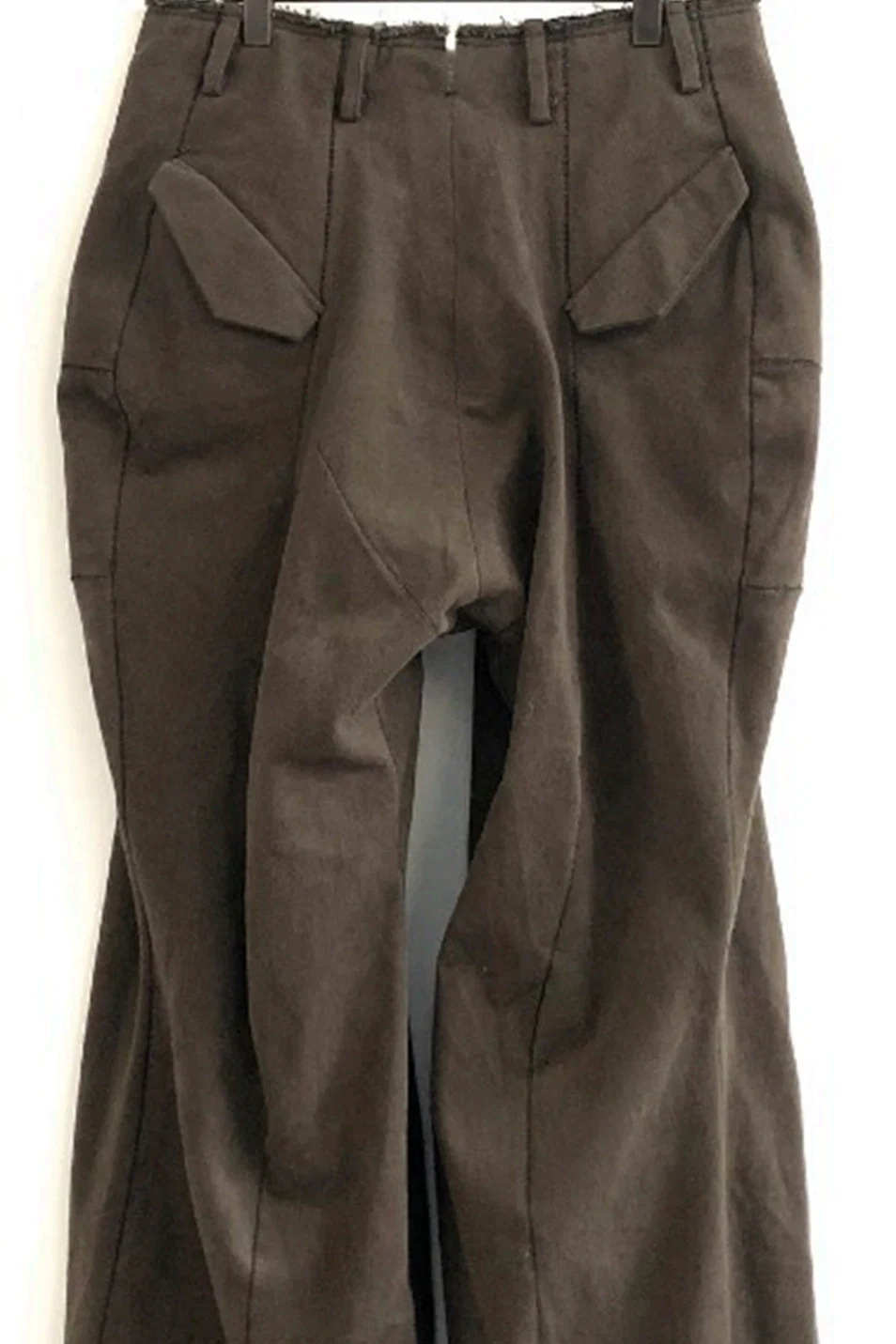 pengtai cotton and wool blended double pleated wide cotton twill pants M022 - Image 14