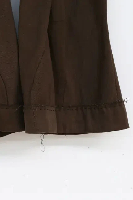 pengtai cotton and wool blended double pleated wide cotton twill pants M022 - Image 16