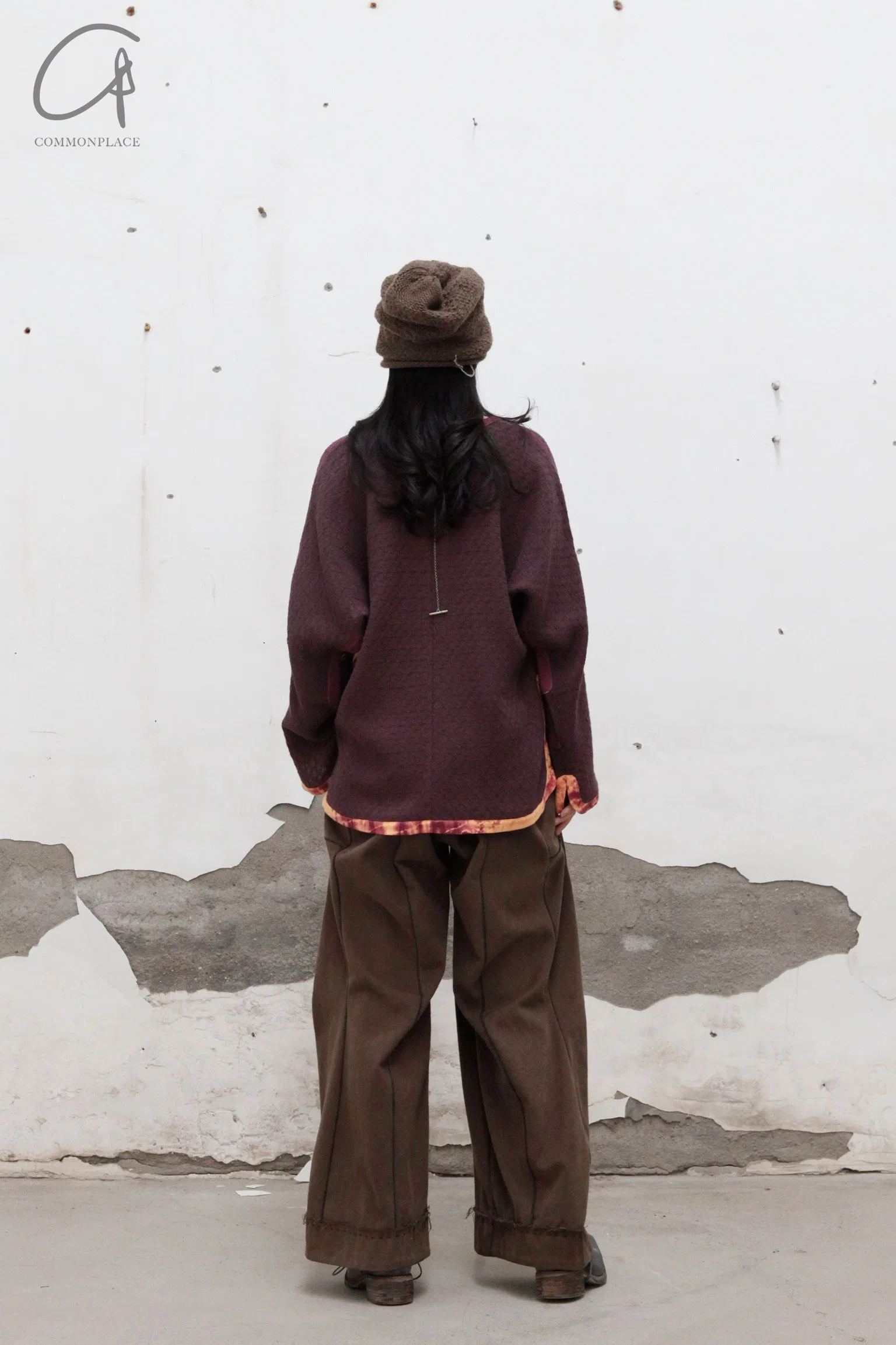 pengtai cotton and wool blended double pleated wide cotton twill pants M022 - Image 36