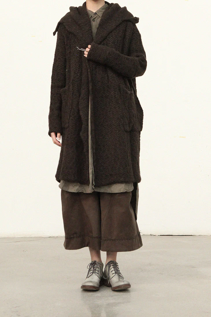 pengtai cotton and wool blended double pleated wide cotton twill pants M022 - Image 44