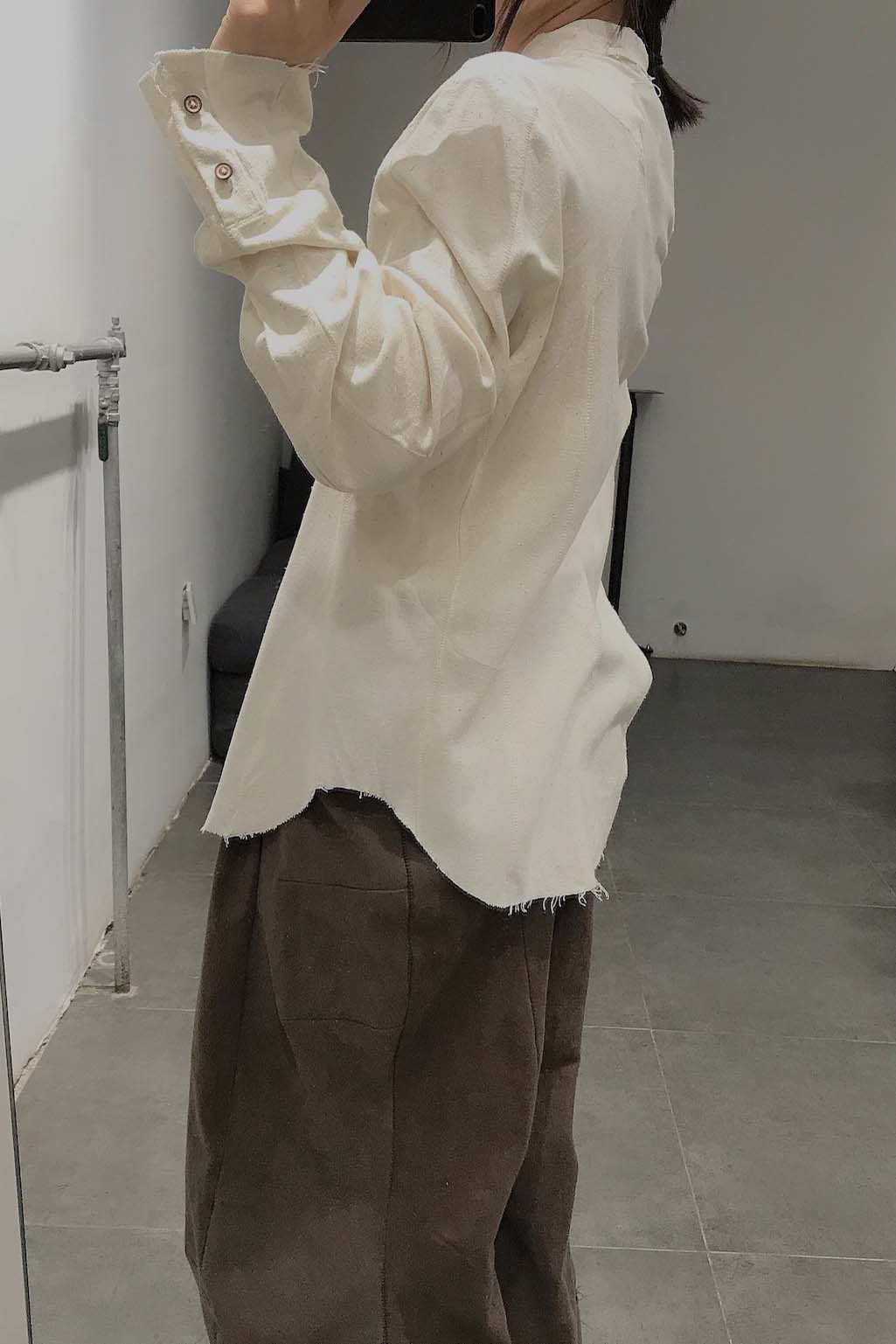 pengtai cotton and wool blended double pleated wide cotton twill pants M022 - Image 73