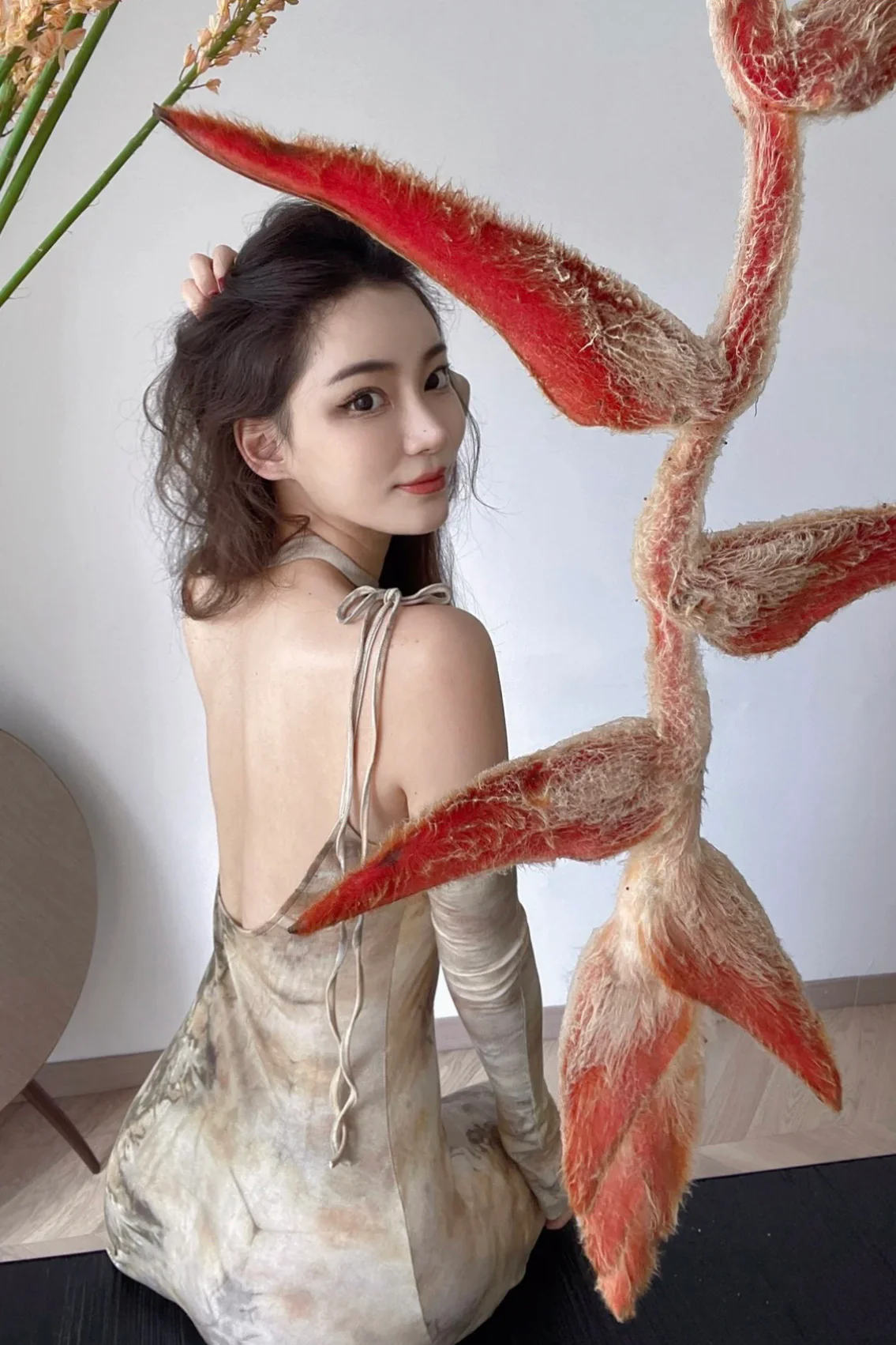 pengtai Dyed Cotton C-Neck Dress PTW22C16-2 - Image 11