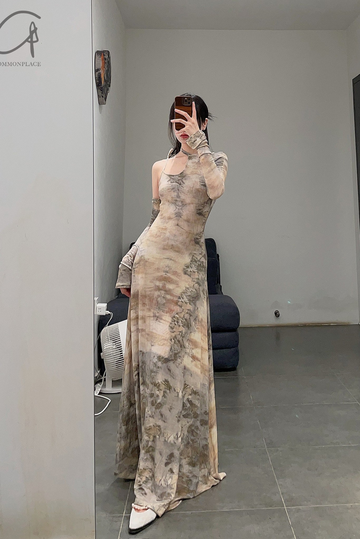 pengtai Dyed Cotton C-Neck Dress PTW22C16-2 - Image 15