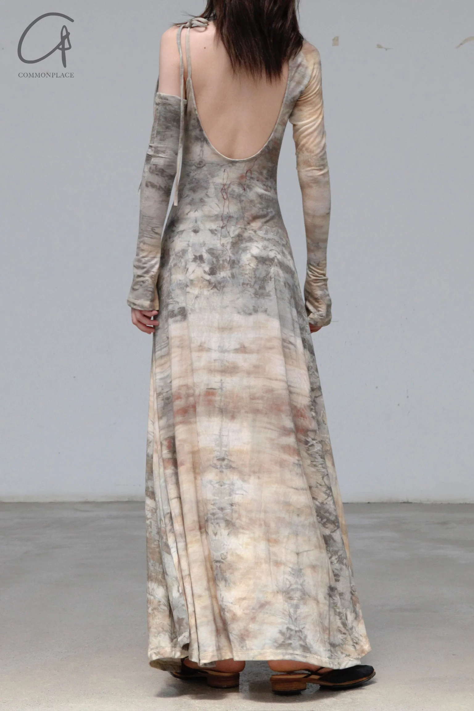 pengtai Dyed Cotton C-Neck Dress PTW22C16-2 - Image 2