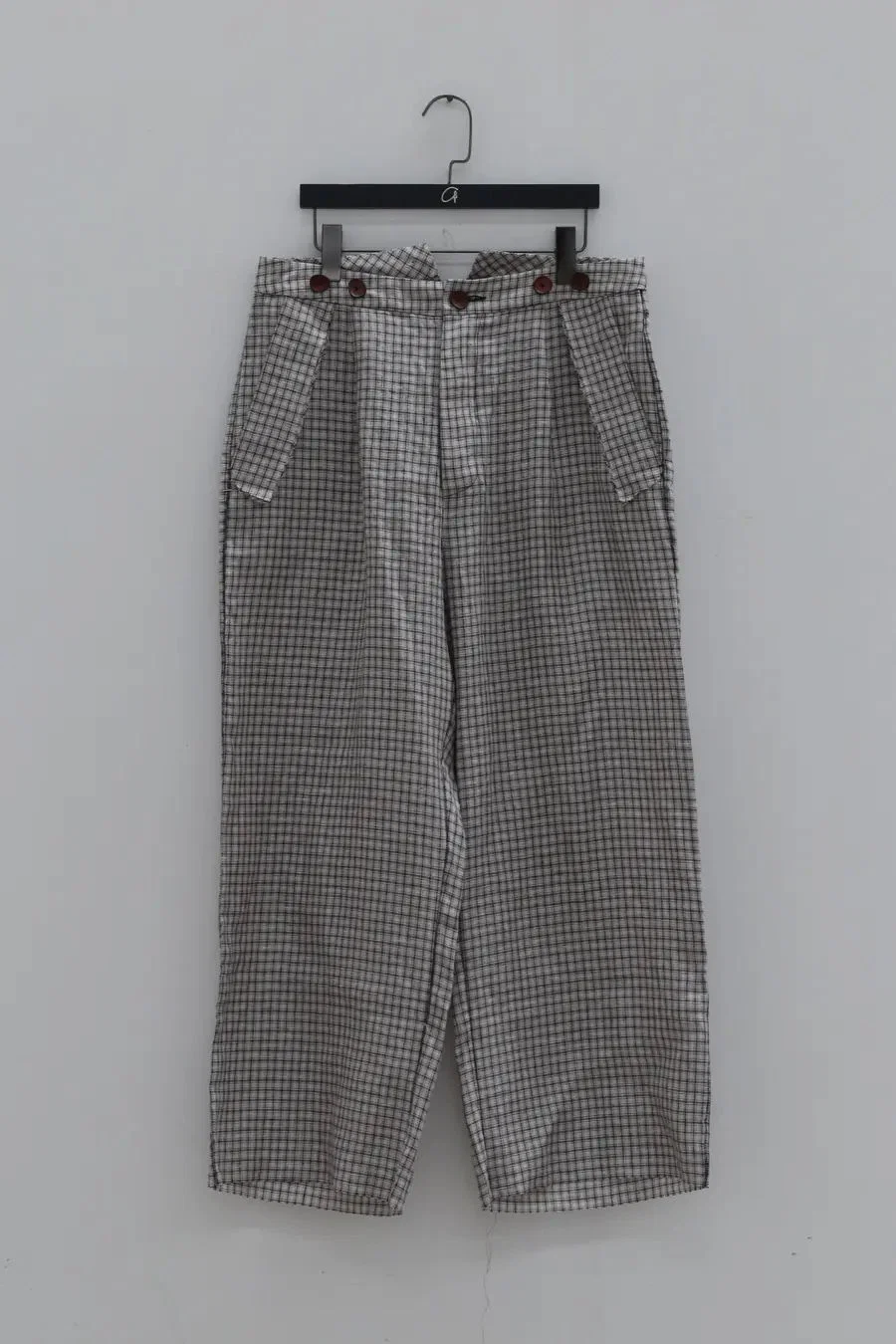 Peng Tai Linen medicine dyed  check trousers M21013 - Image 14