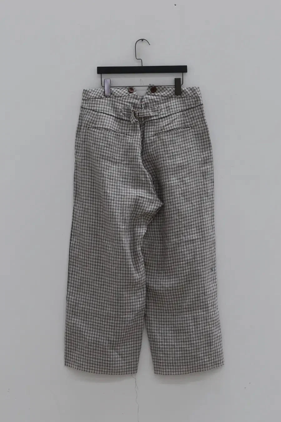 Peng Tai Linen medicine dyed  check trousers M21013 - Image 15