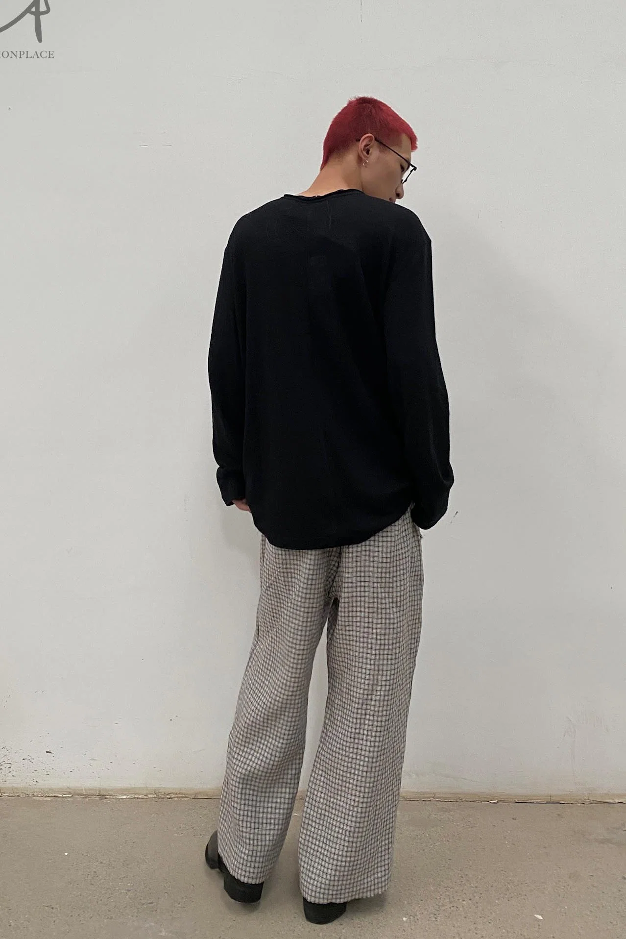 Peng Tai Linen medicine dyed  check trousers M21013 - Image 7