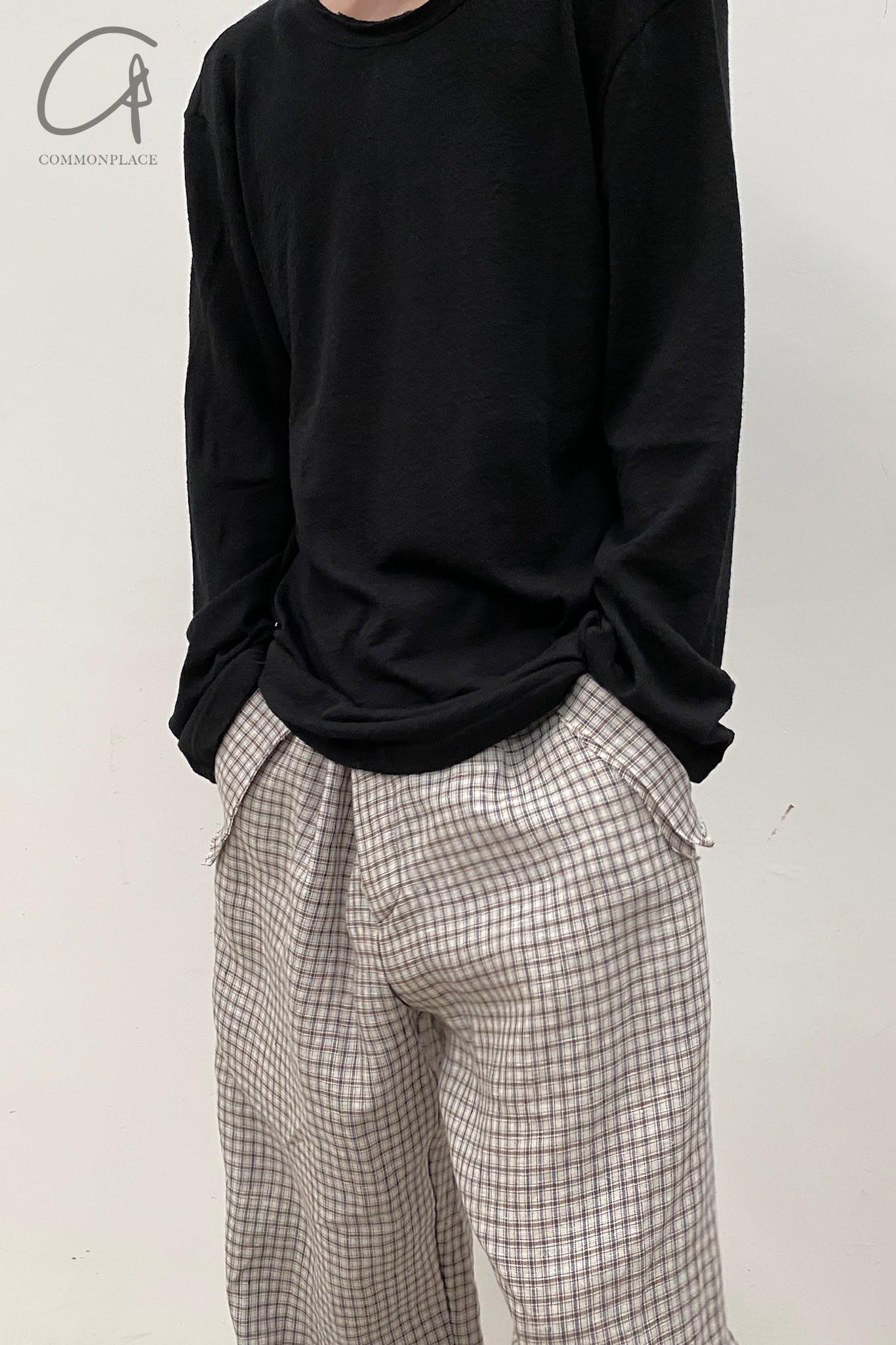Peng Tai Linen medicine dyed  check trousers M21013 - Image 8
