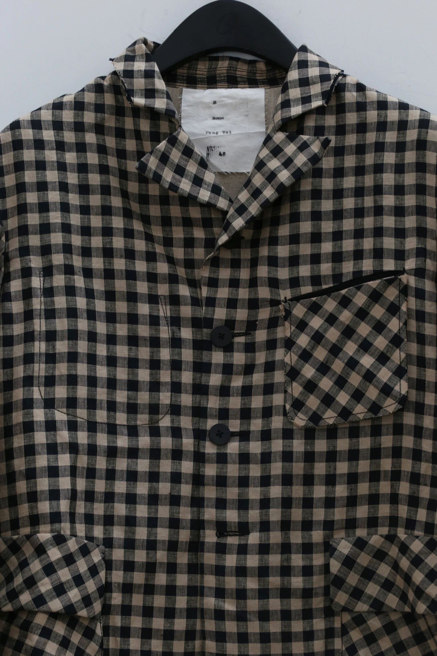 Peng Tai Linen check jacket M21019 - Image 14