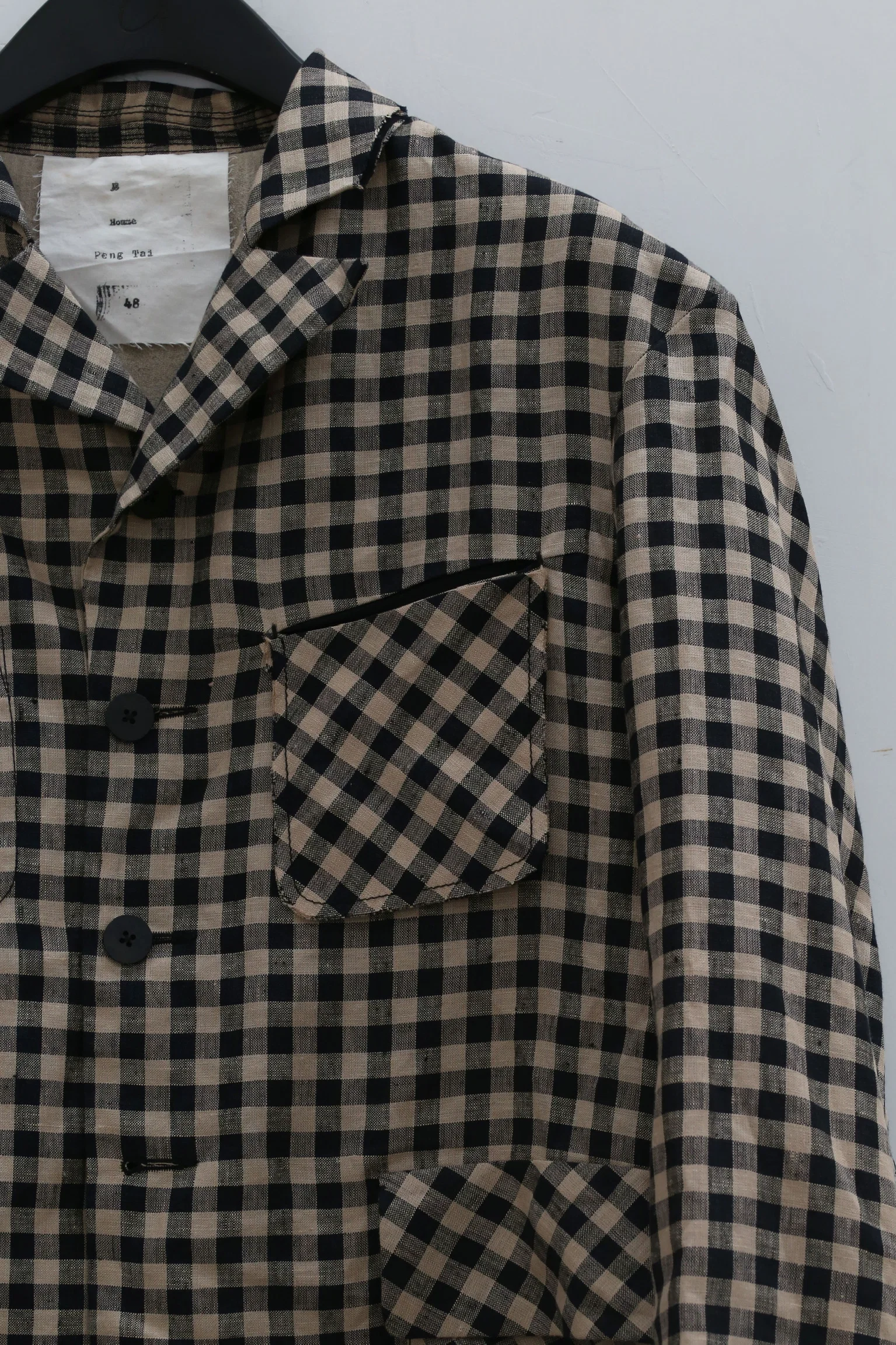 Peng Tai Linen check jacket M21019 - Image 15