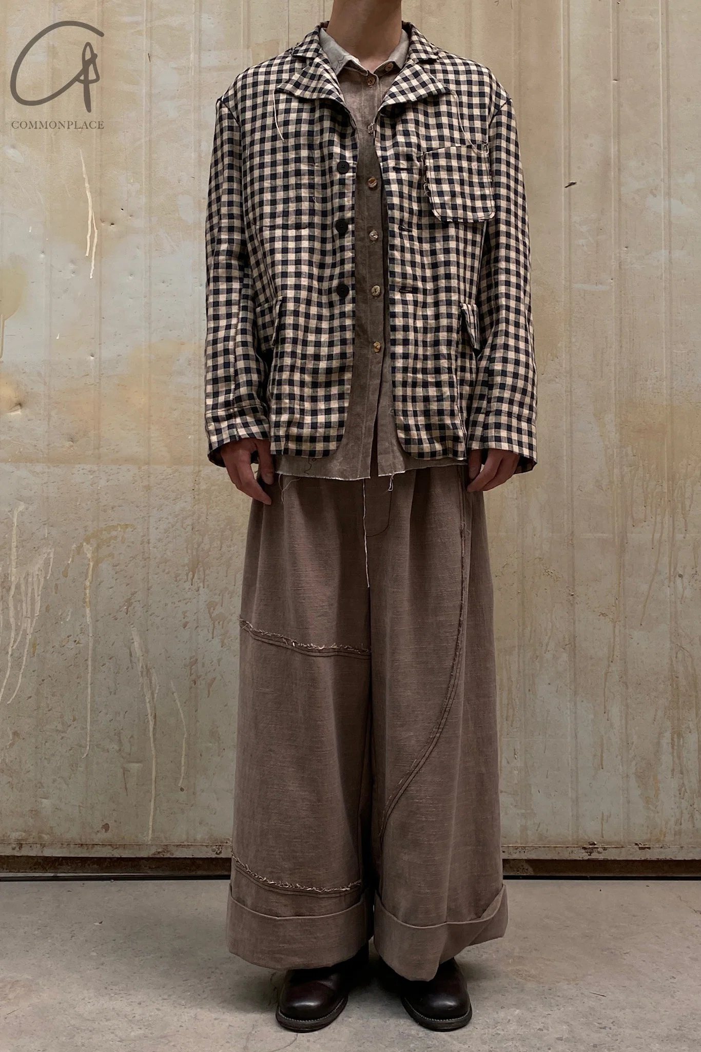 Peng Tai Linen check jacket M21019 - Image 3