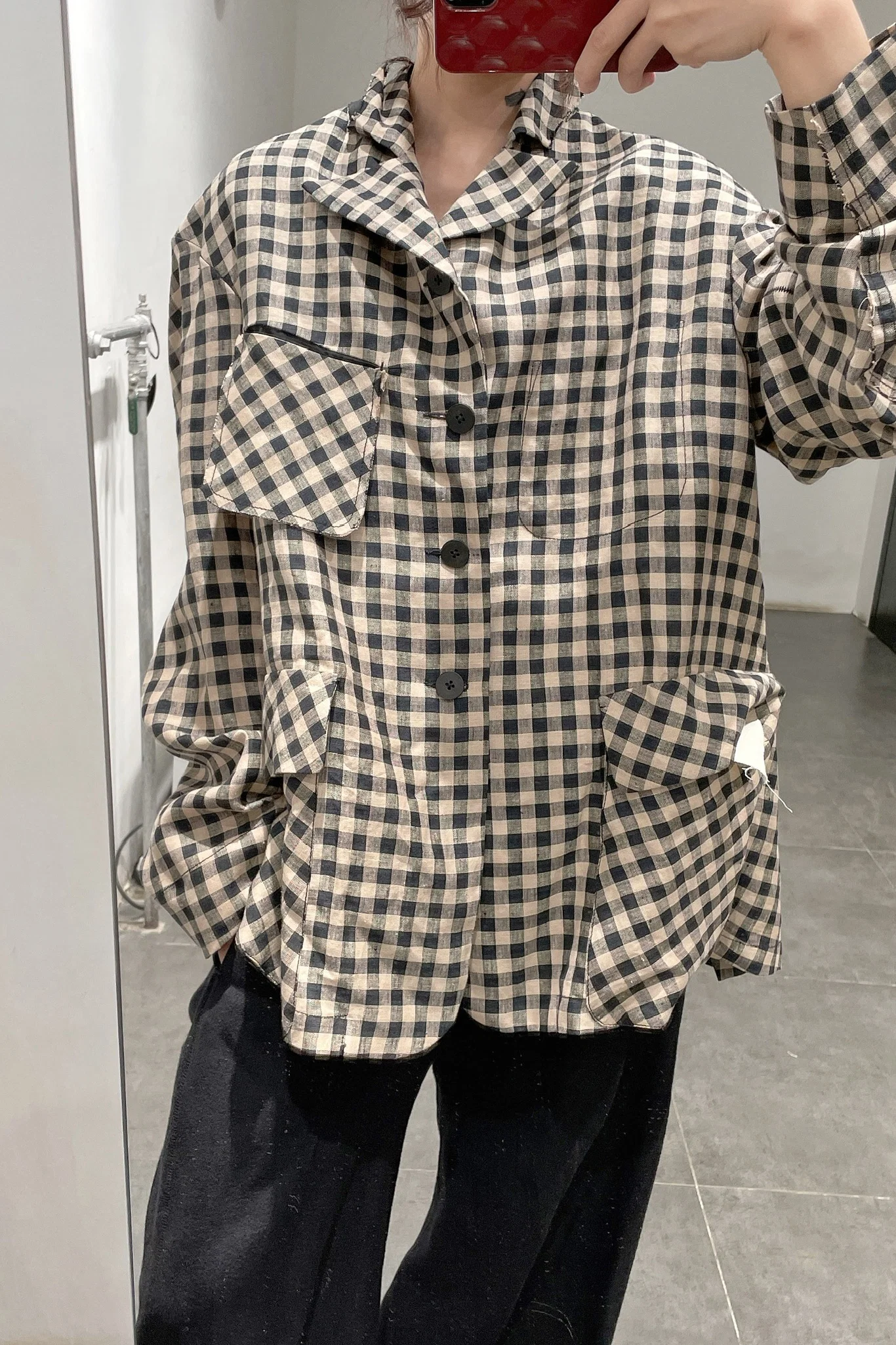 Peng Tai Linen check jacket M21019 - Image 31