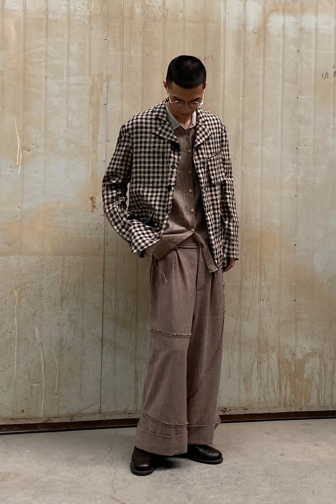 Peng Tai Linen check jacket M21019 - Image 7
