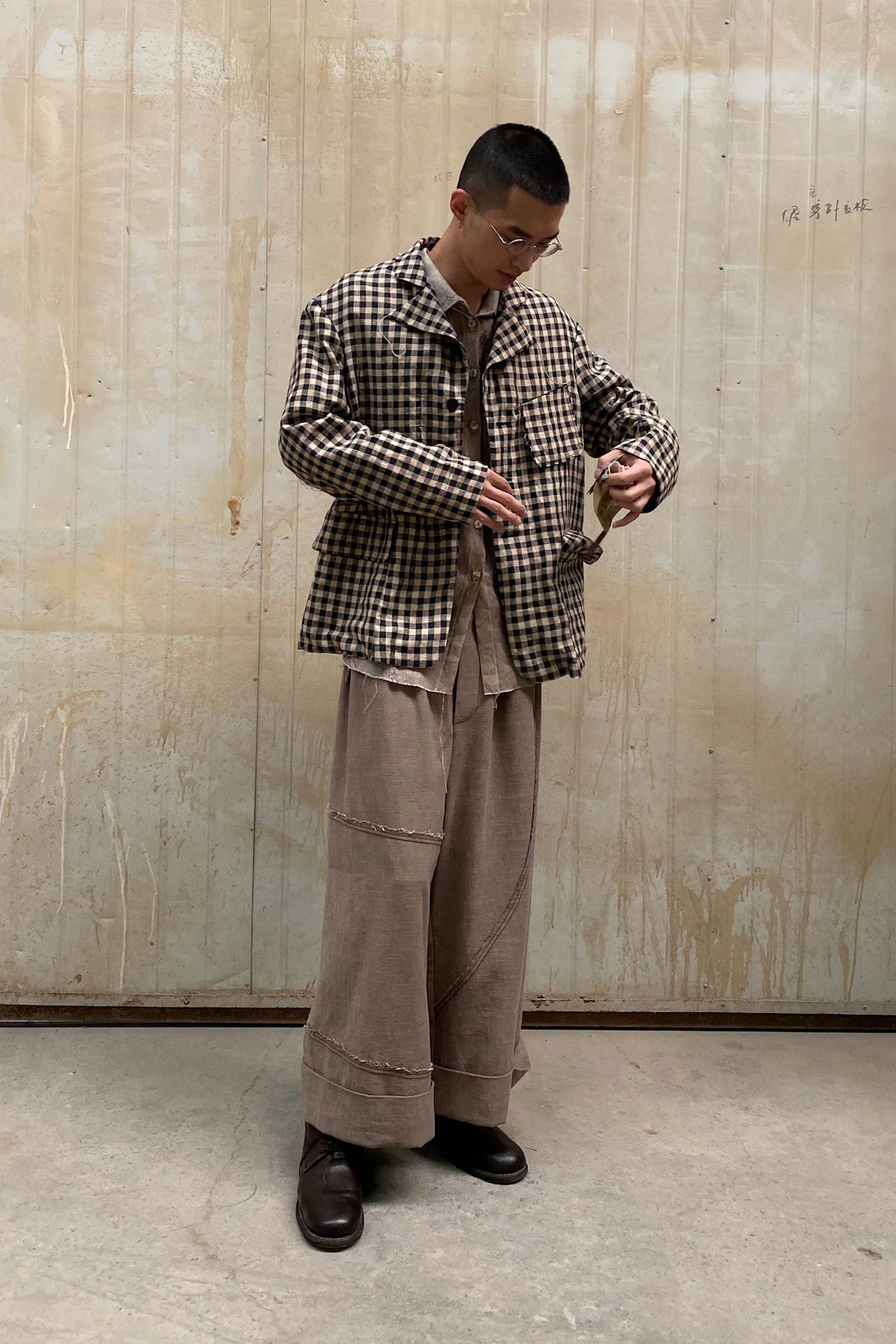 Peng Tai Linen check jacket M21019 - Image 9