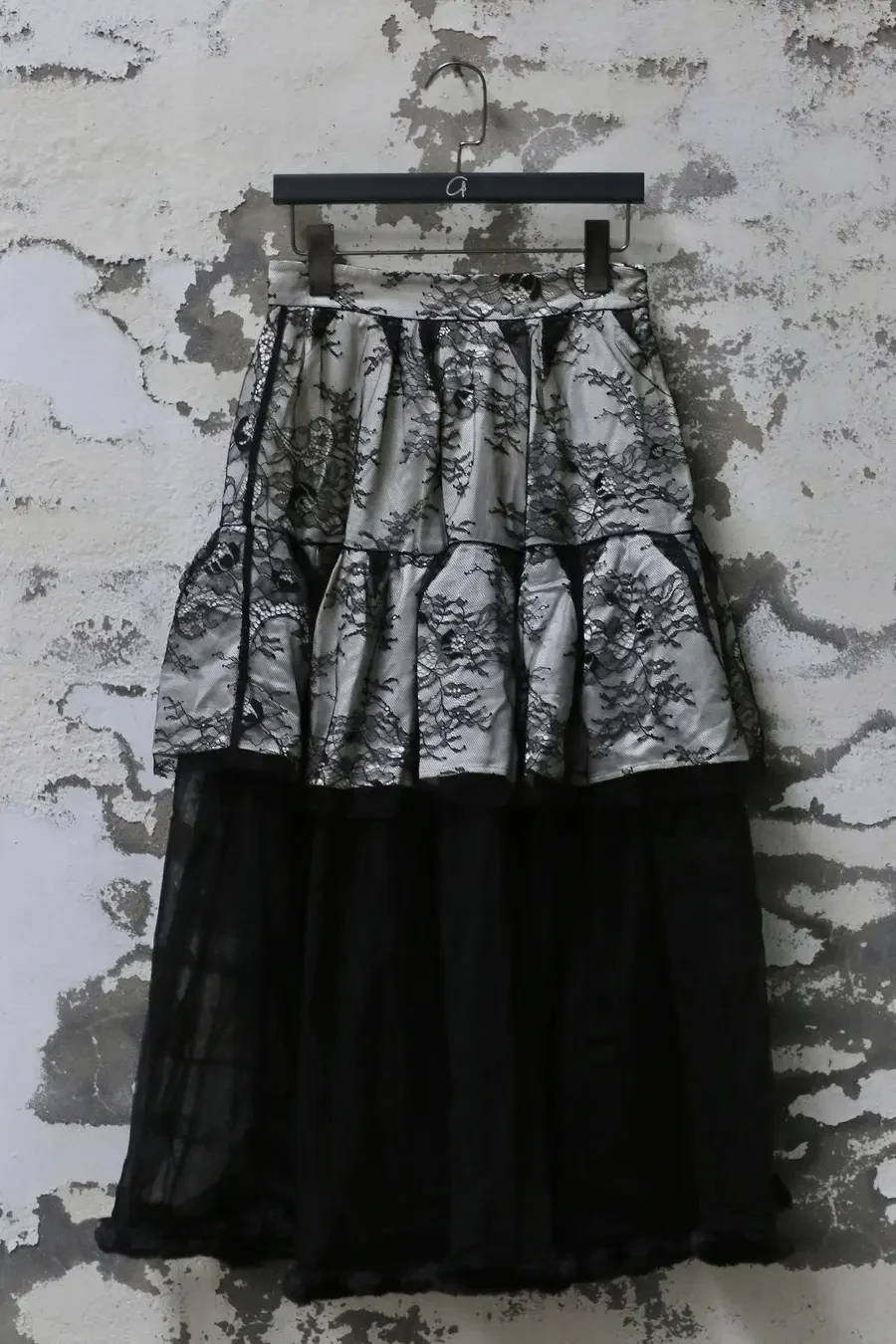 pengtai Lace Layered Rolled Midi Skirt PTW23B01-3 - Image 5